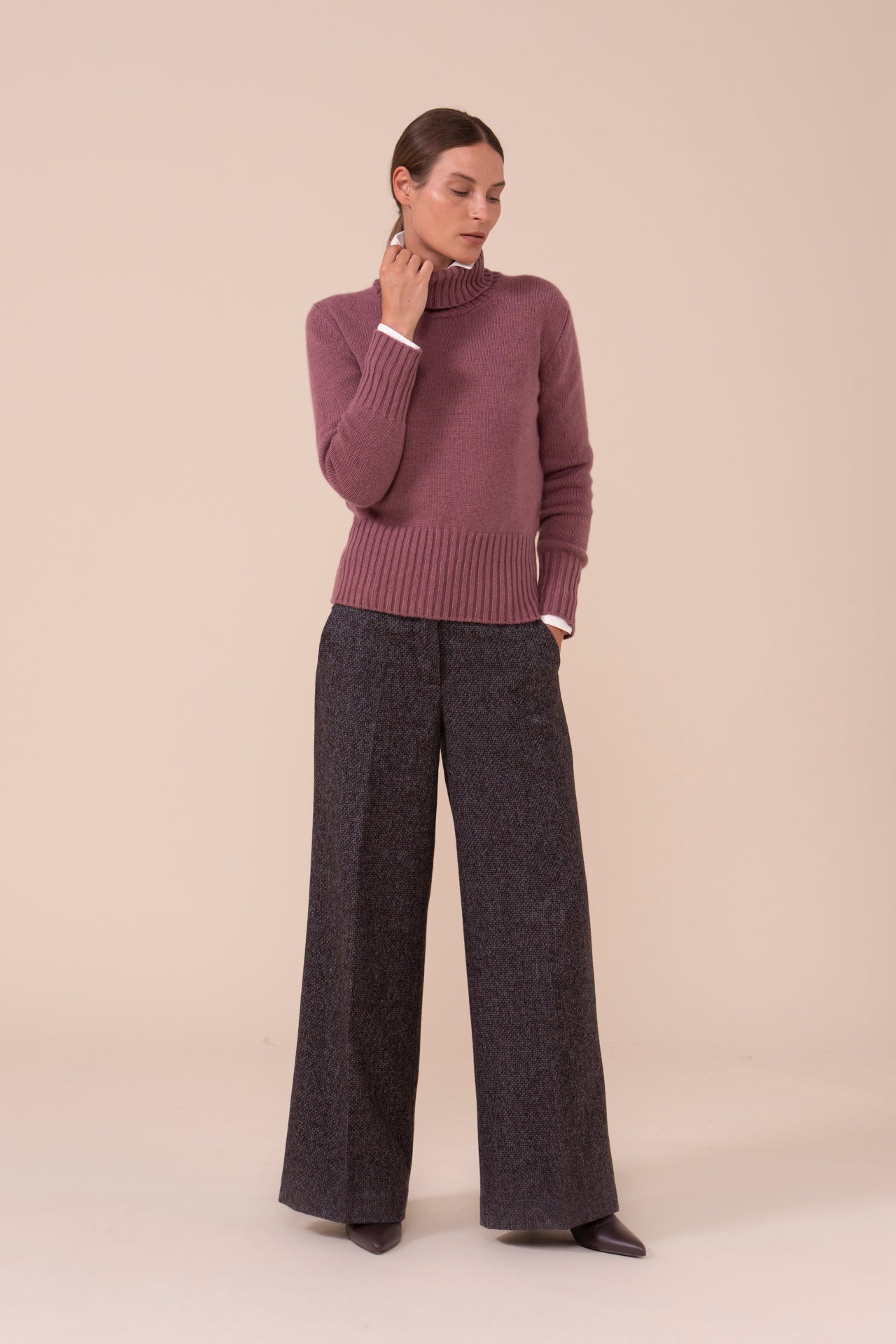 Derby Edera dolcevita in cashmere - RASPBERRYMELANGE