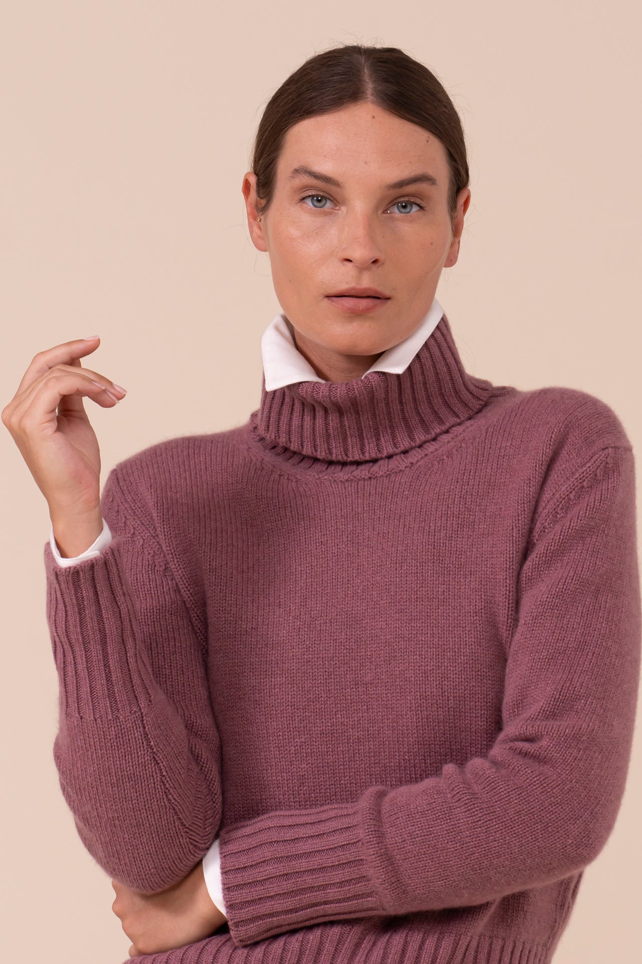 Derby Edera dolcevita in cashmere - RASPBERRYMELANGE