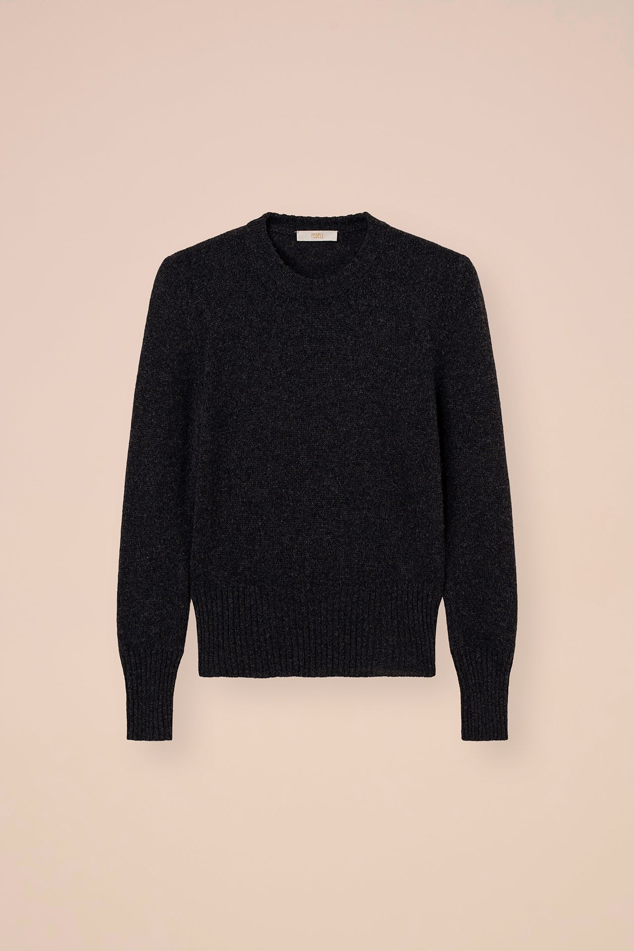 Claude Cashmere Second Skin Crewneck - ANTHRACITEMELANGE