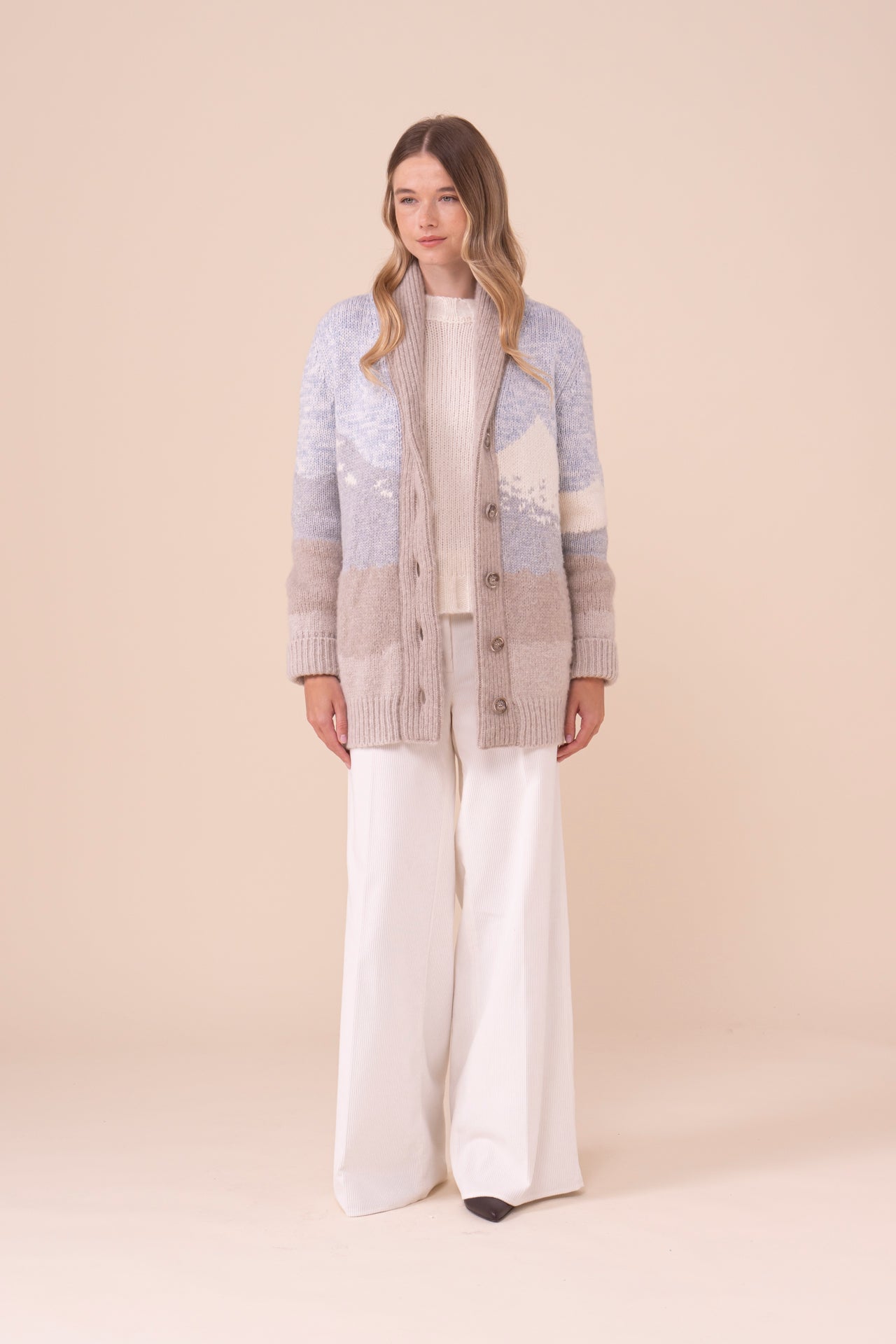 Malga Cashmere Handmade Cardigan - ICE