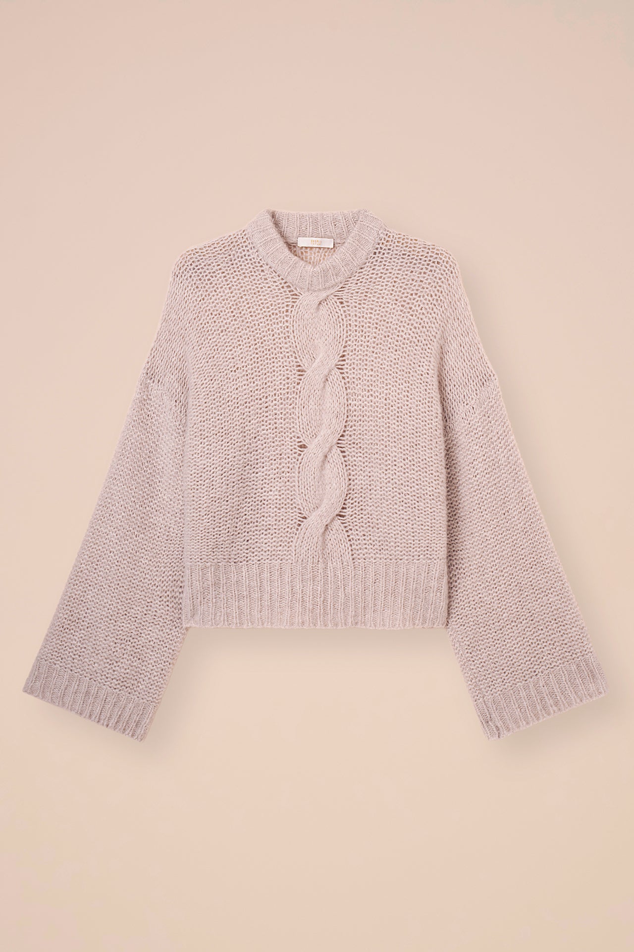 Diaspro Foam Wool and Silk Crewneck - DESERT