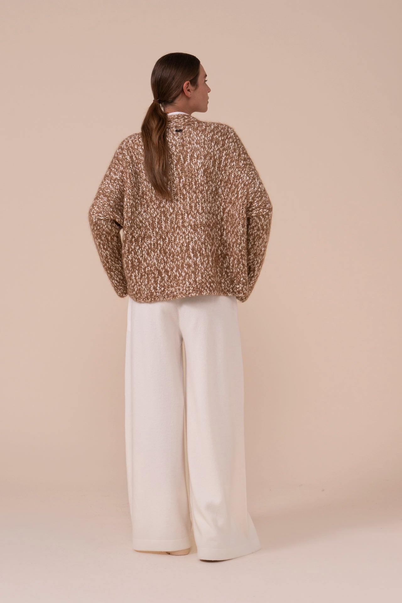 Ametrina Bubbly cardigan in lana e mohair-seta - MUSTARD