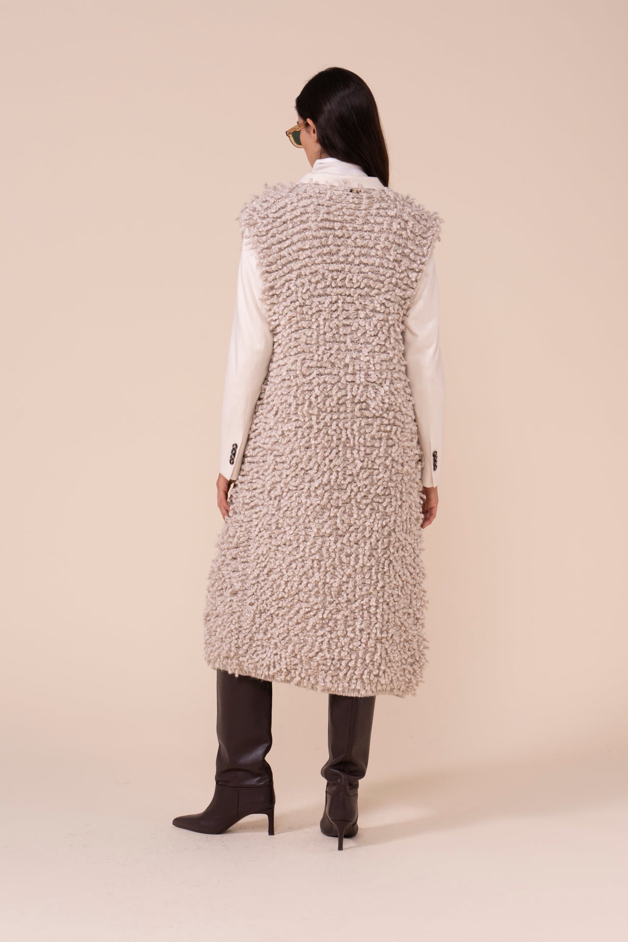 Corallo Mammut Oversized Vest - CREAM
