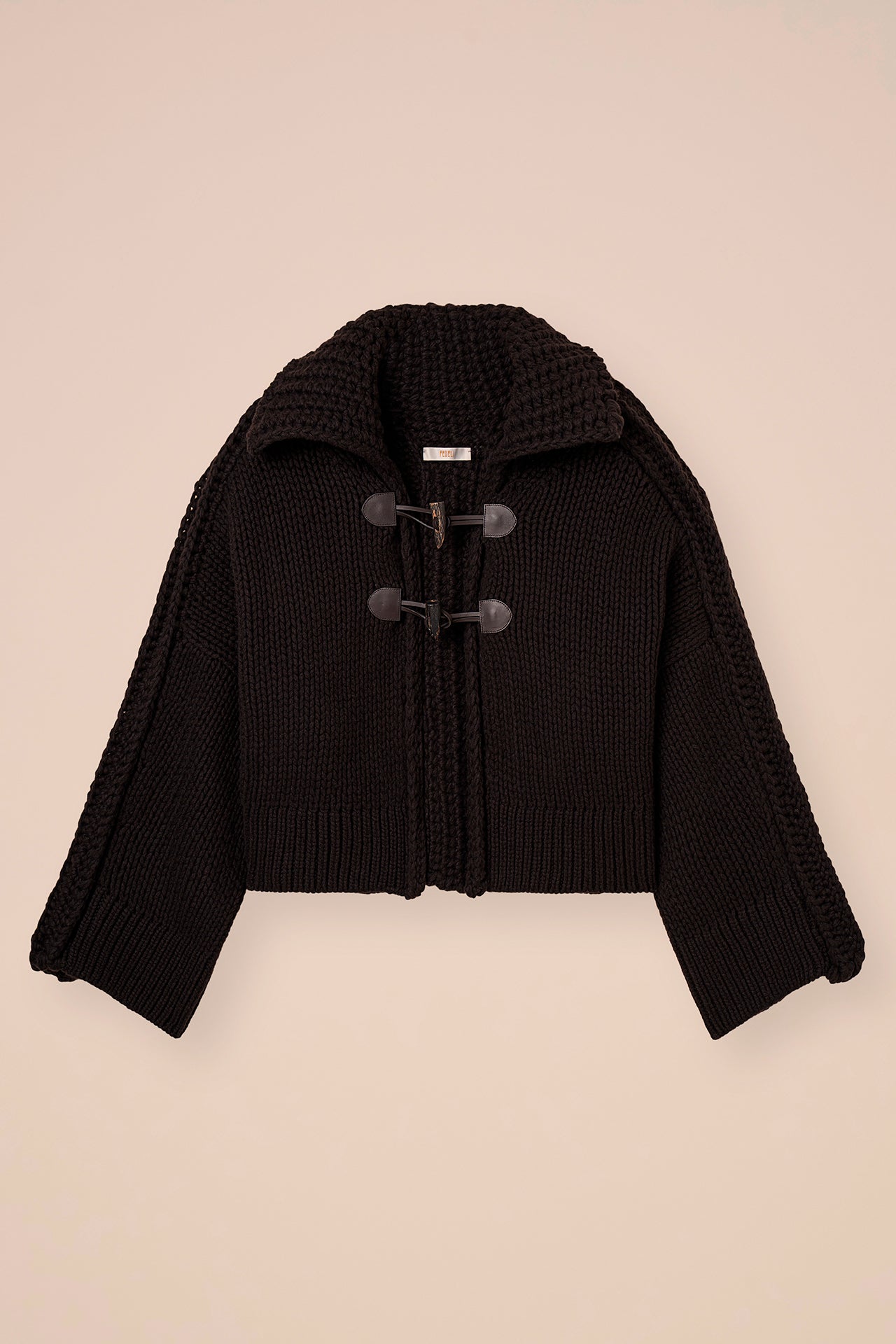 Azumar Biggie giacca chunky in lana e cashmere fatta a mano - DARKCHOCOLATE