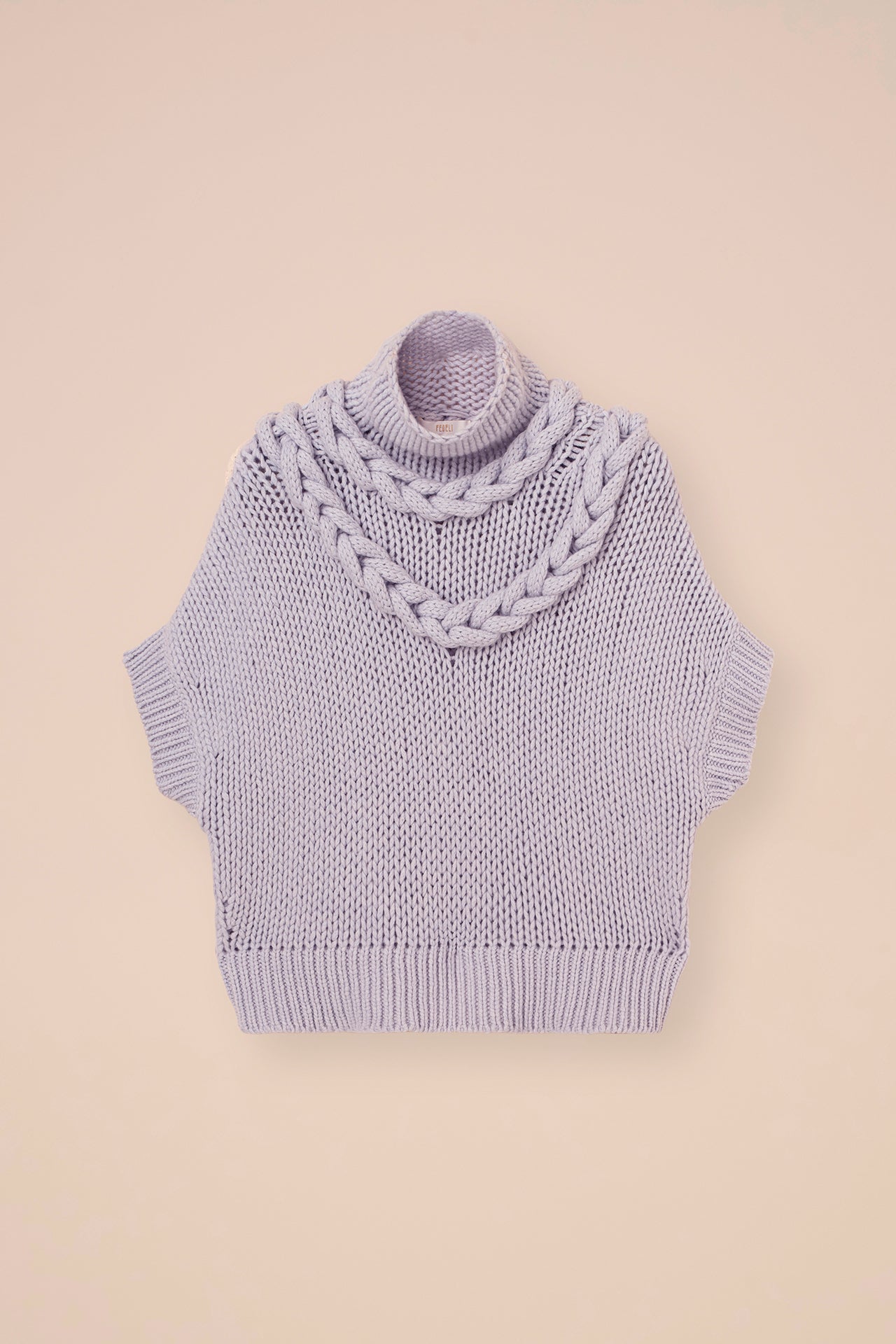 Rodolite Biggie gilet in lana e cashmere fatto a mano - LIGHTGRAY