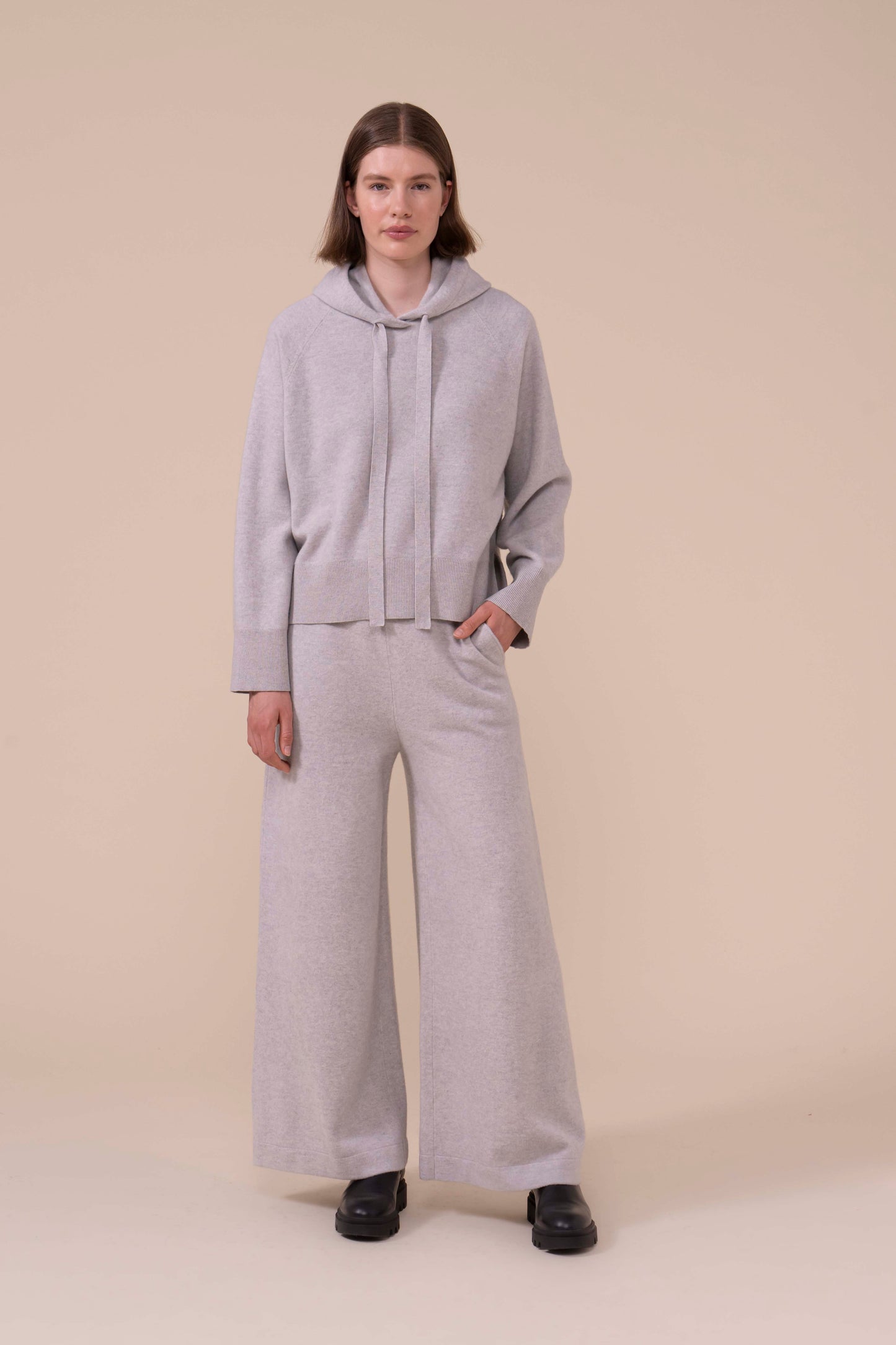 Basalto Geelong Merino Wool Hoodie - LIGHTGRAY