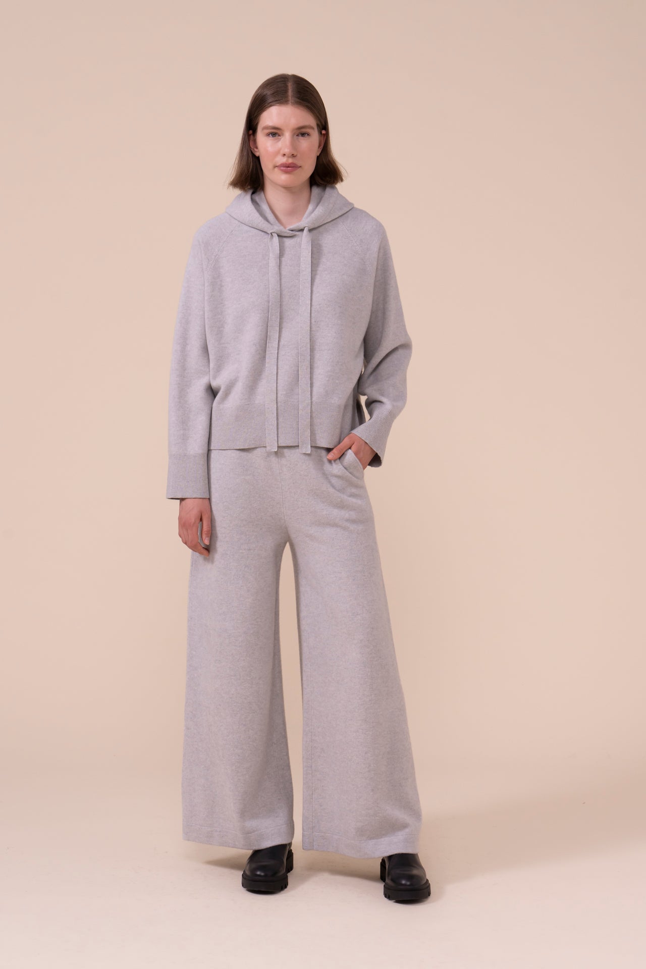 Basalto Geelong Merino Wool Hoodie - LIGHTGRAY