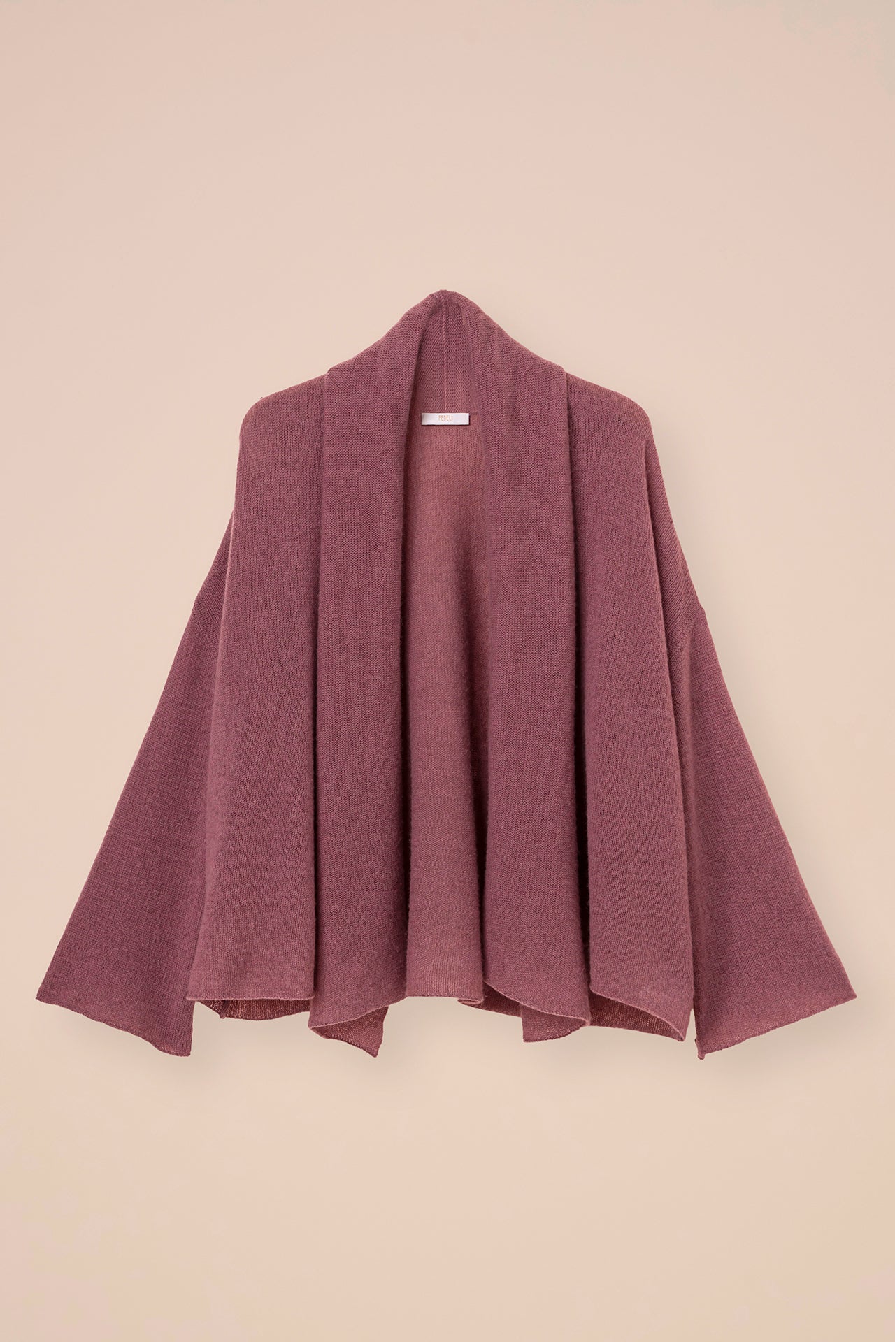 Travertino Second Skin cardigan in cashmere - RASPBERRYMELANGE