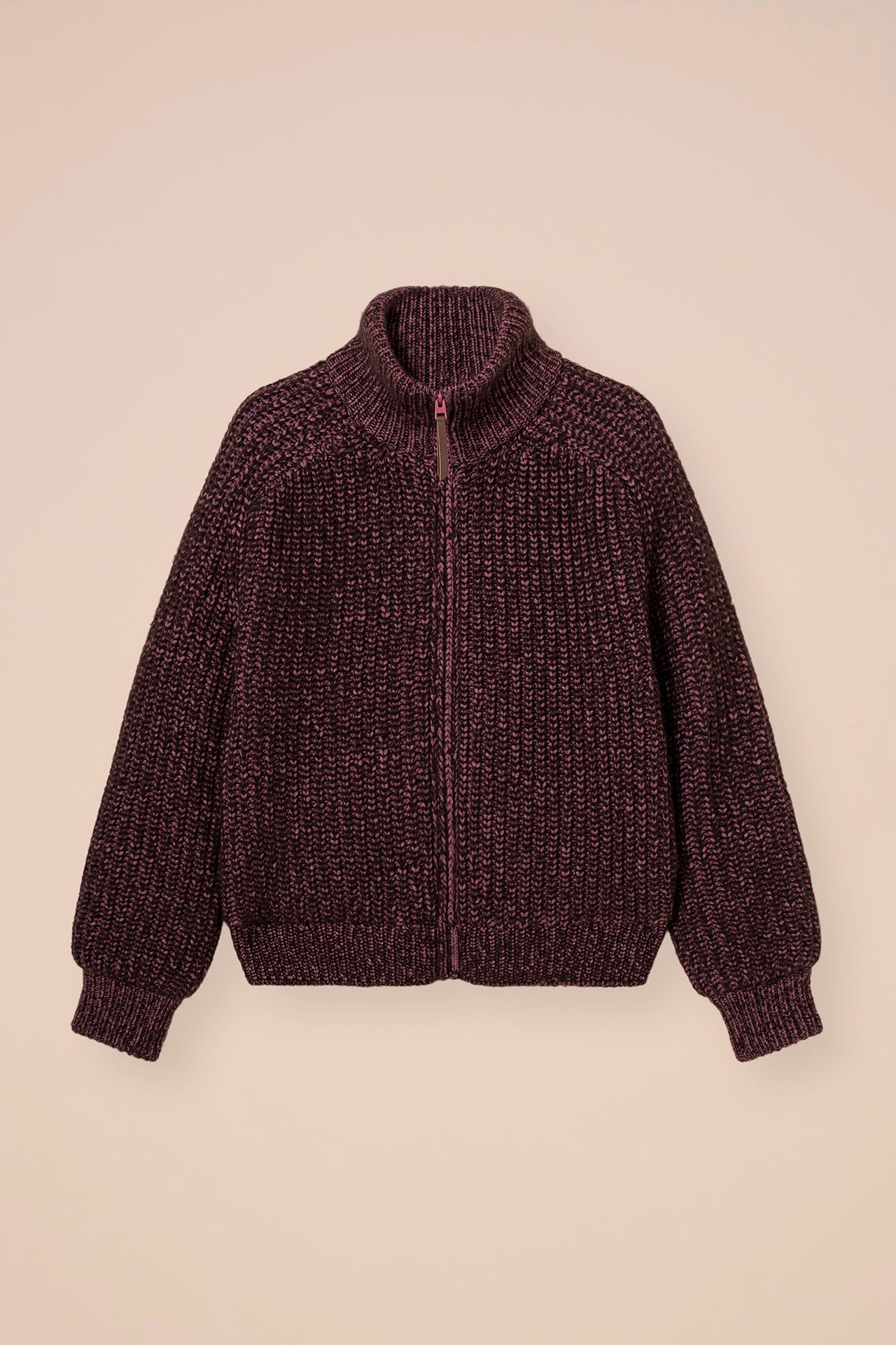 Sienite Plume bomber in cashmere e seta imbottito con Cashsoftpadding - RASPBERRYMELANGE