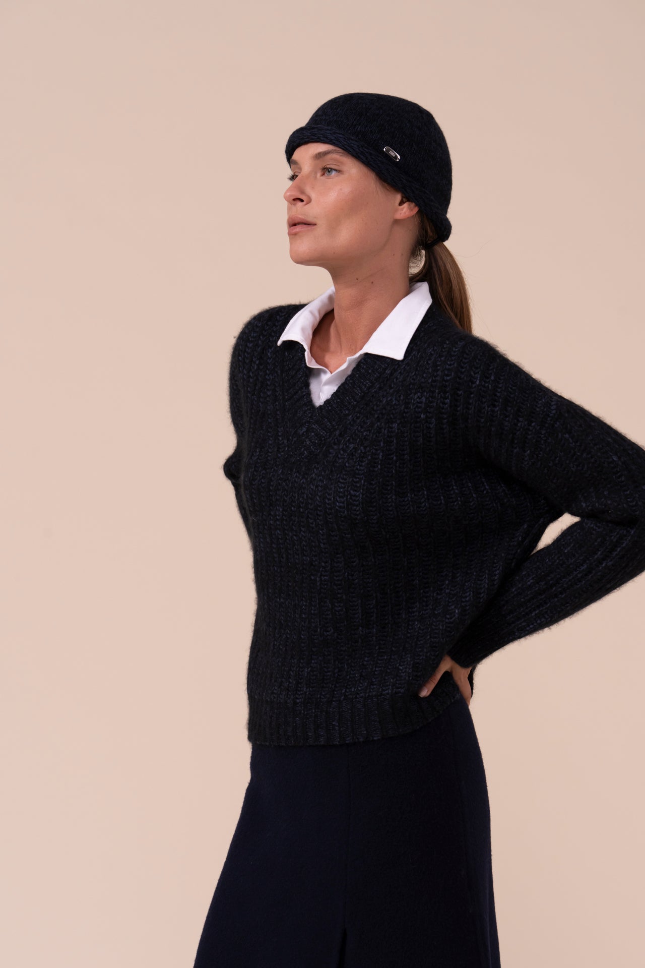 Epidoto Cashmere Glitch Beanie - STORM