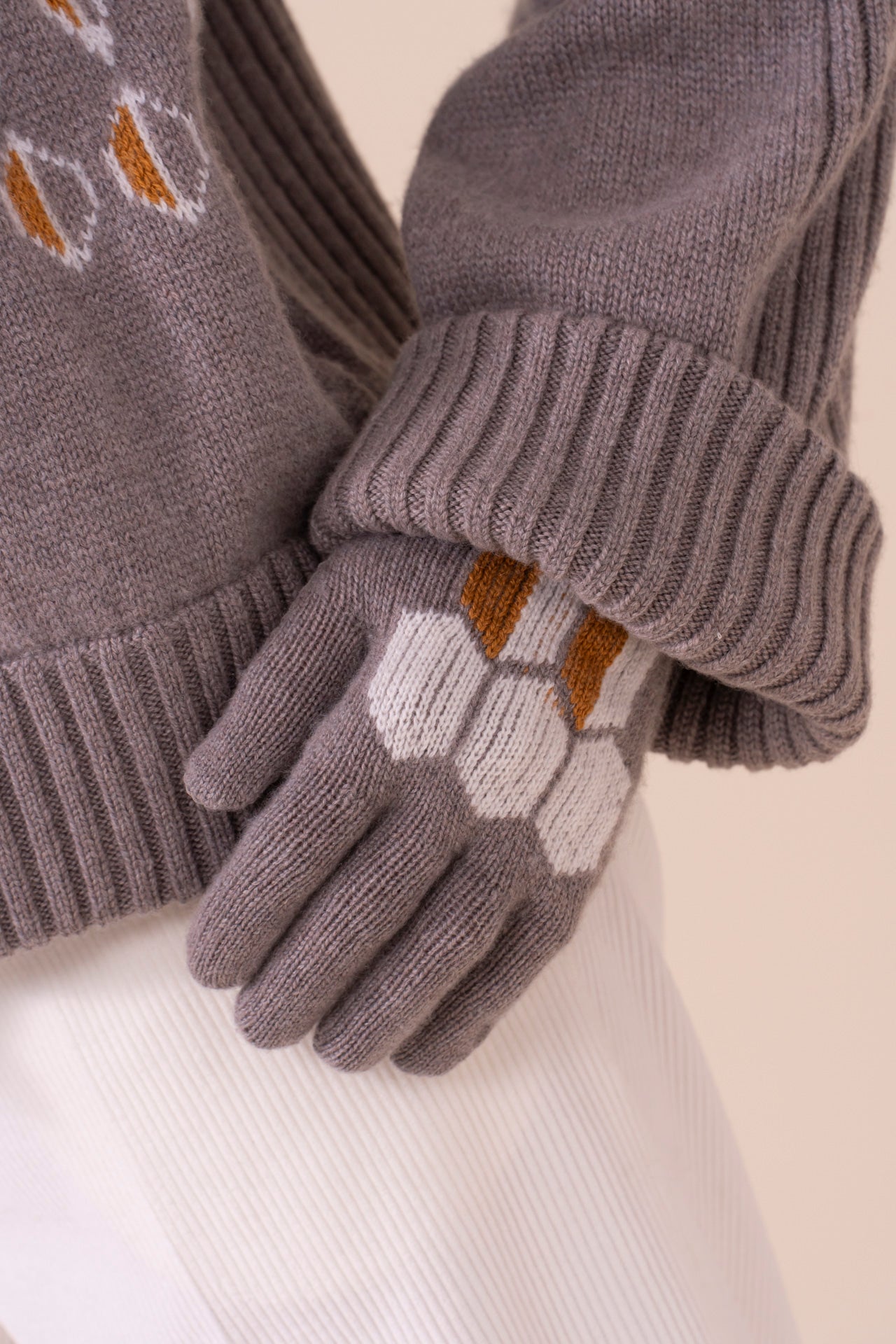 Andalusite guanti in cashmere jacquard - MUD