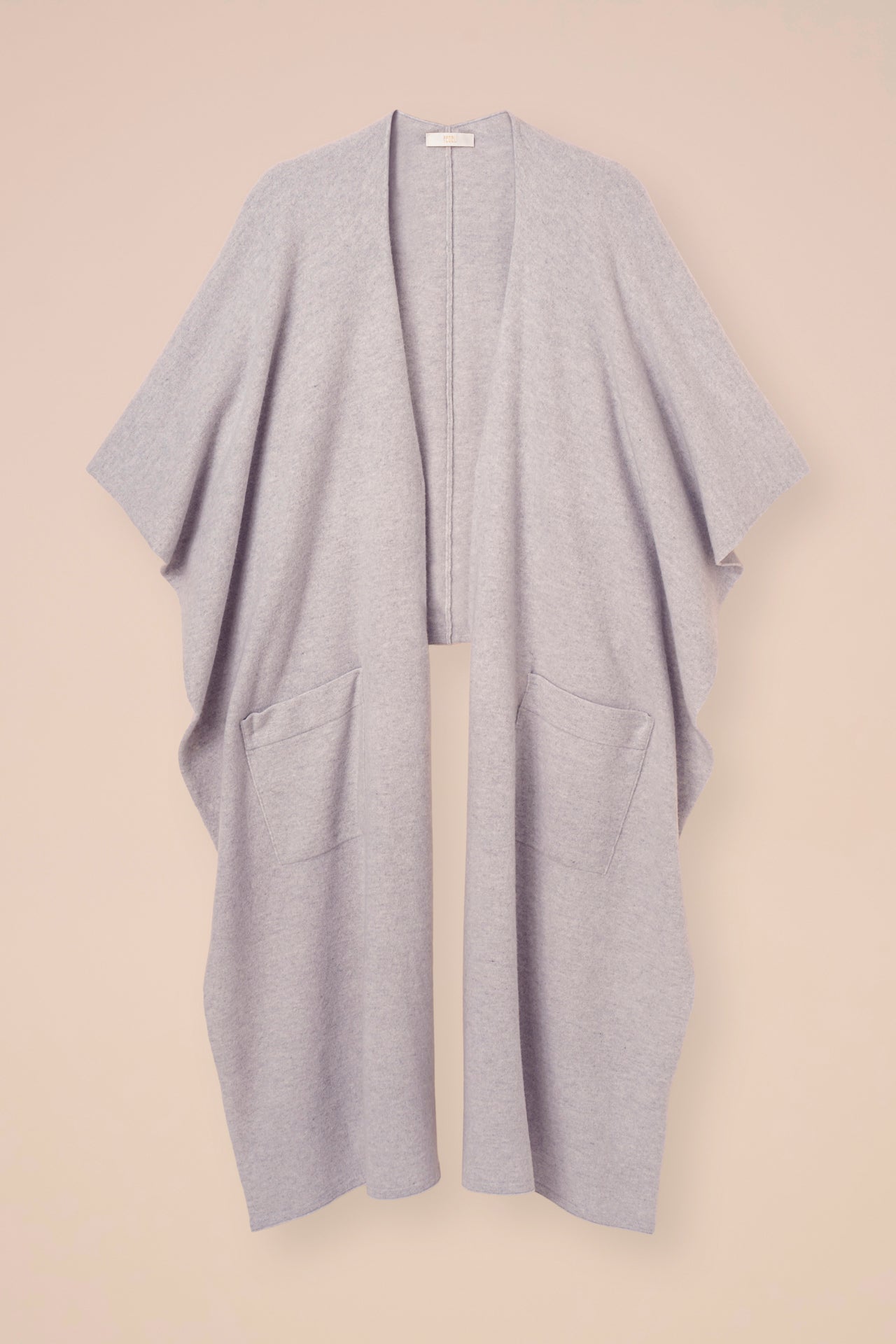 Molassa maxi mantella in lana Merino Geelong - LIGHTGRAY