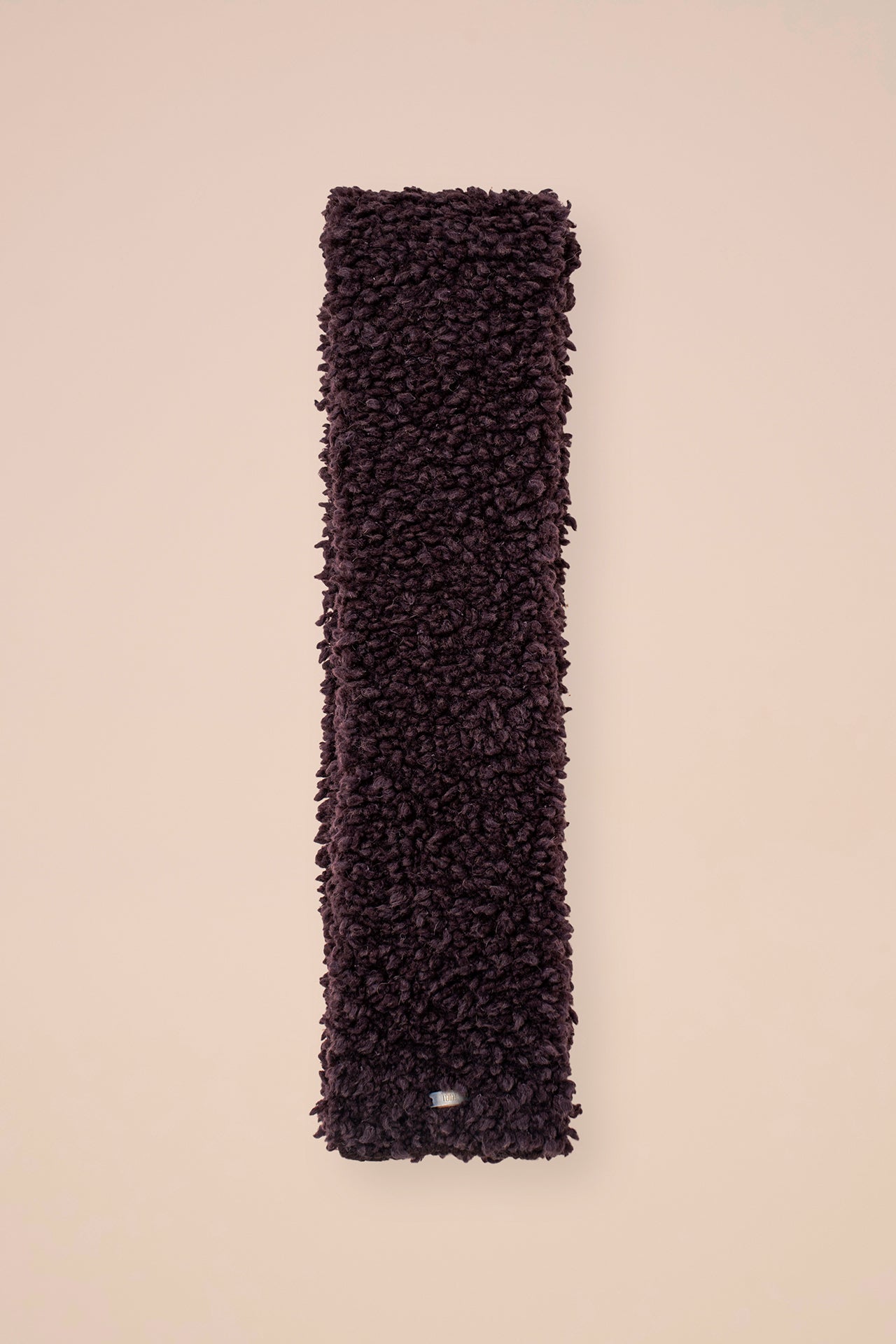 Corindone sciarpa in lana Merino Hairy effetto pelliccia - DARKCHOCOLATE