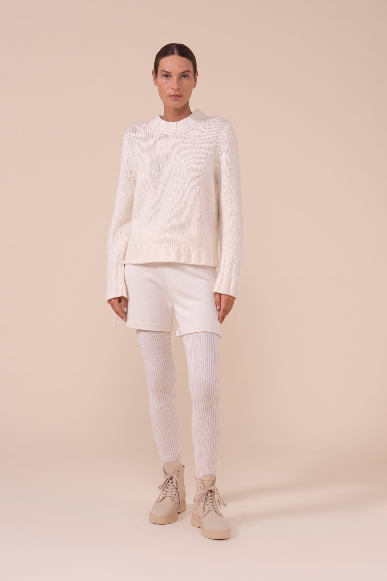 Grenoble Flake Cashmere and Silk Crewneck - ICE