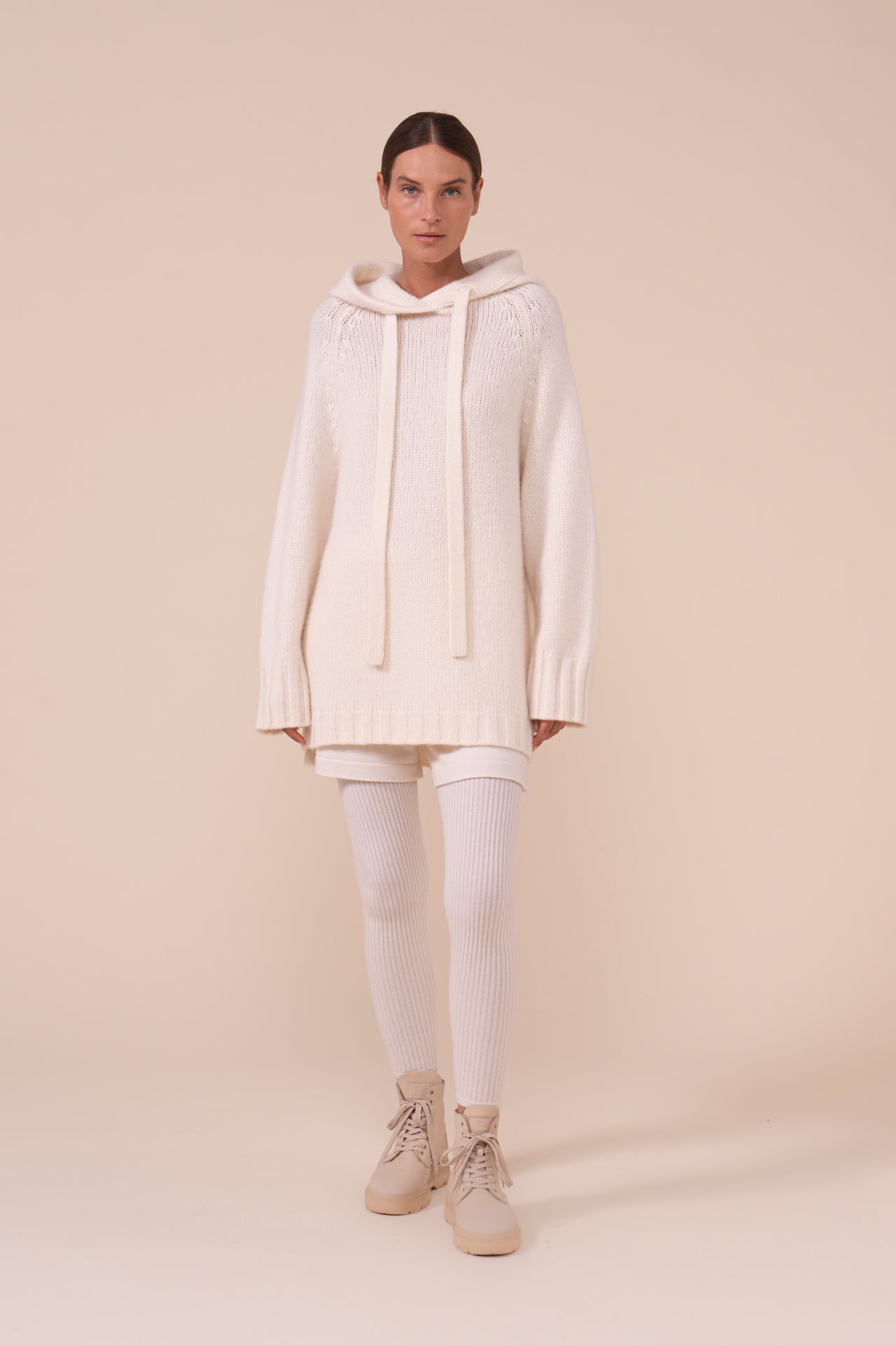 Arera Flake Cashmere and Silk Hoodie - ICE