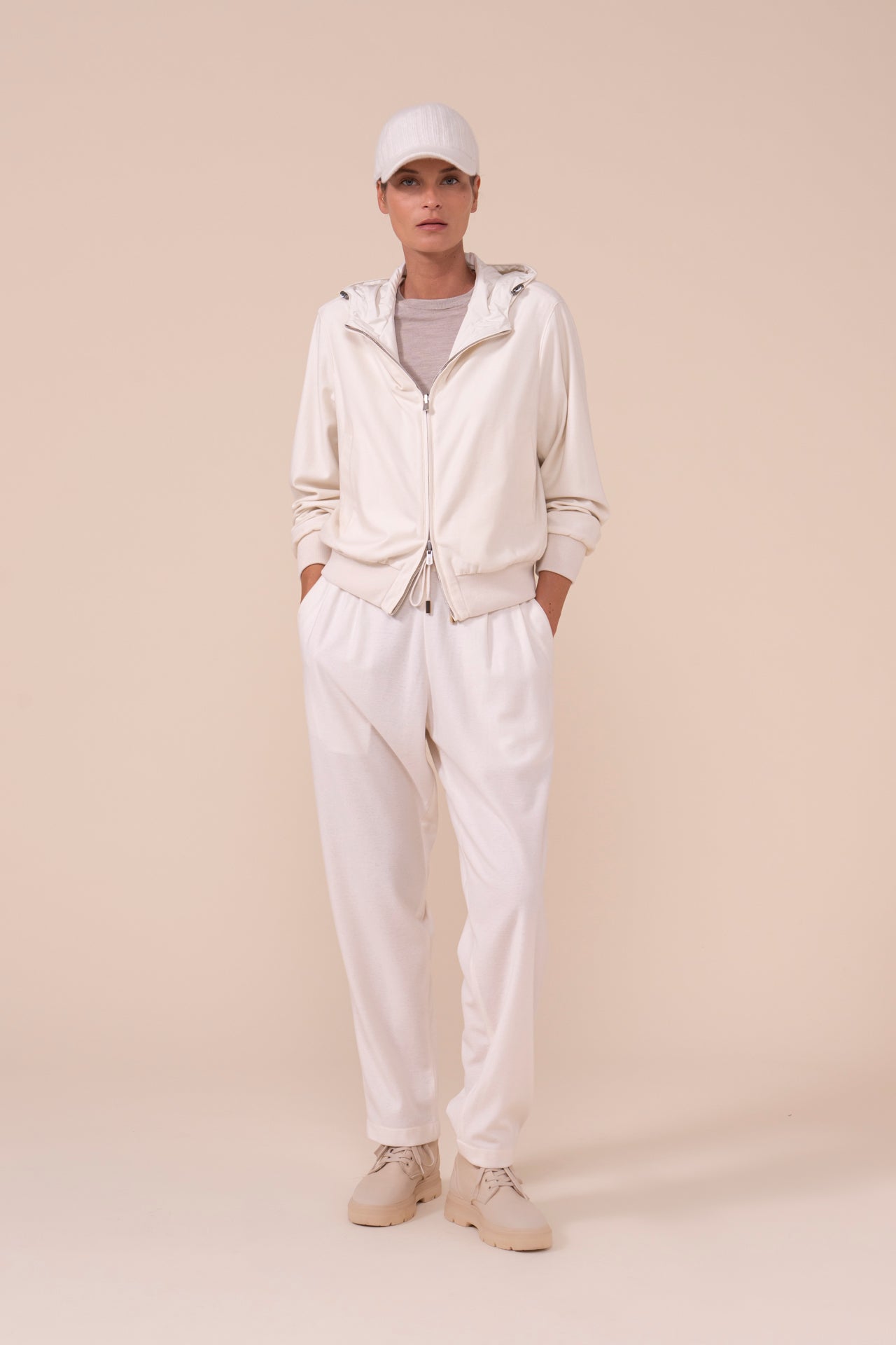 Meribel cappellino da baseball in cashmere e seta - ICE