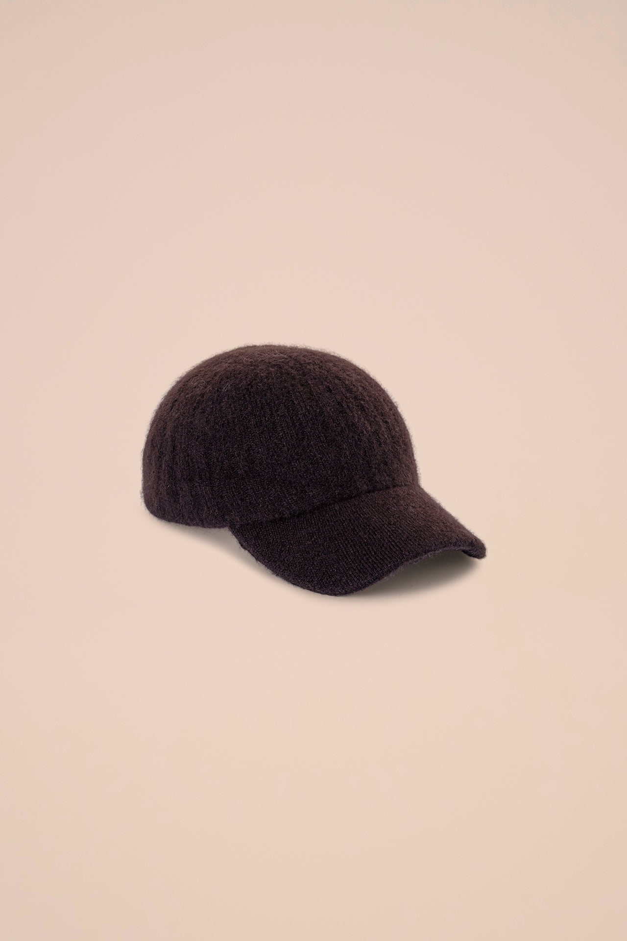 Meribel cappellino da baseball in cashmere e seta - DARKCHOCOLATE