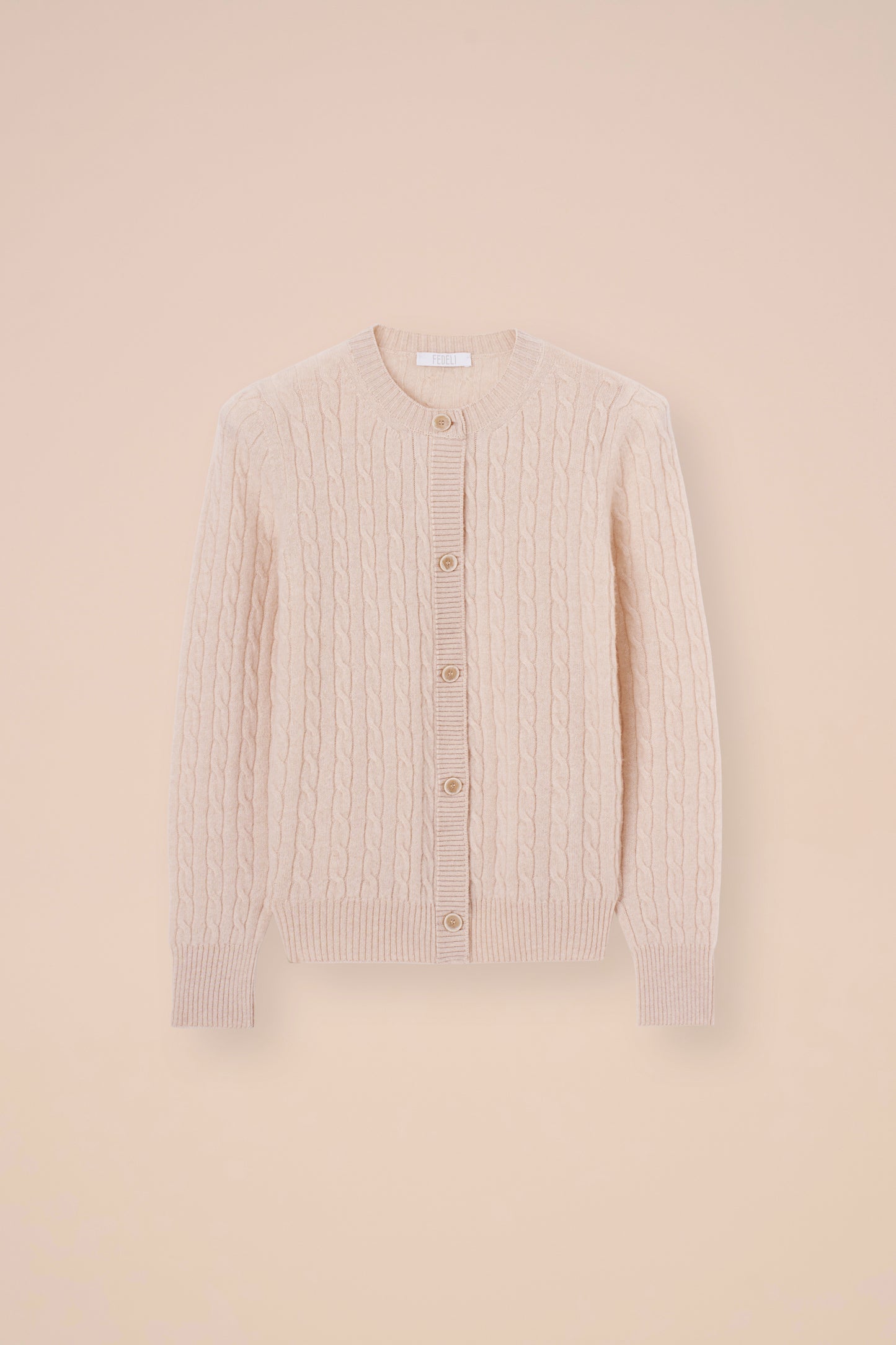 Alma Persia Cashmere Cable Cardigan - ICE