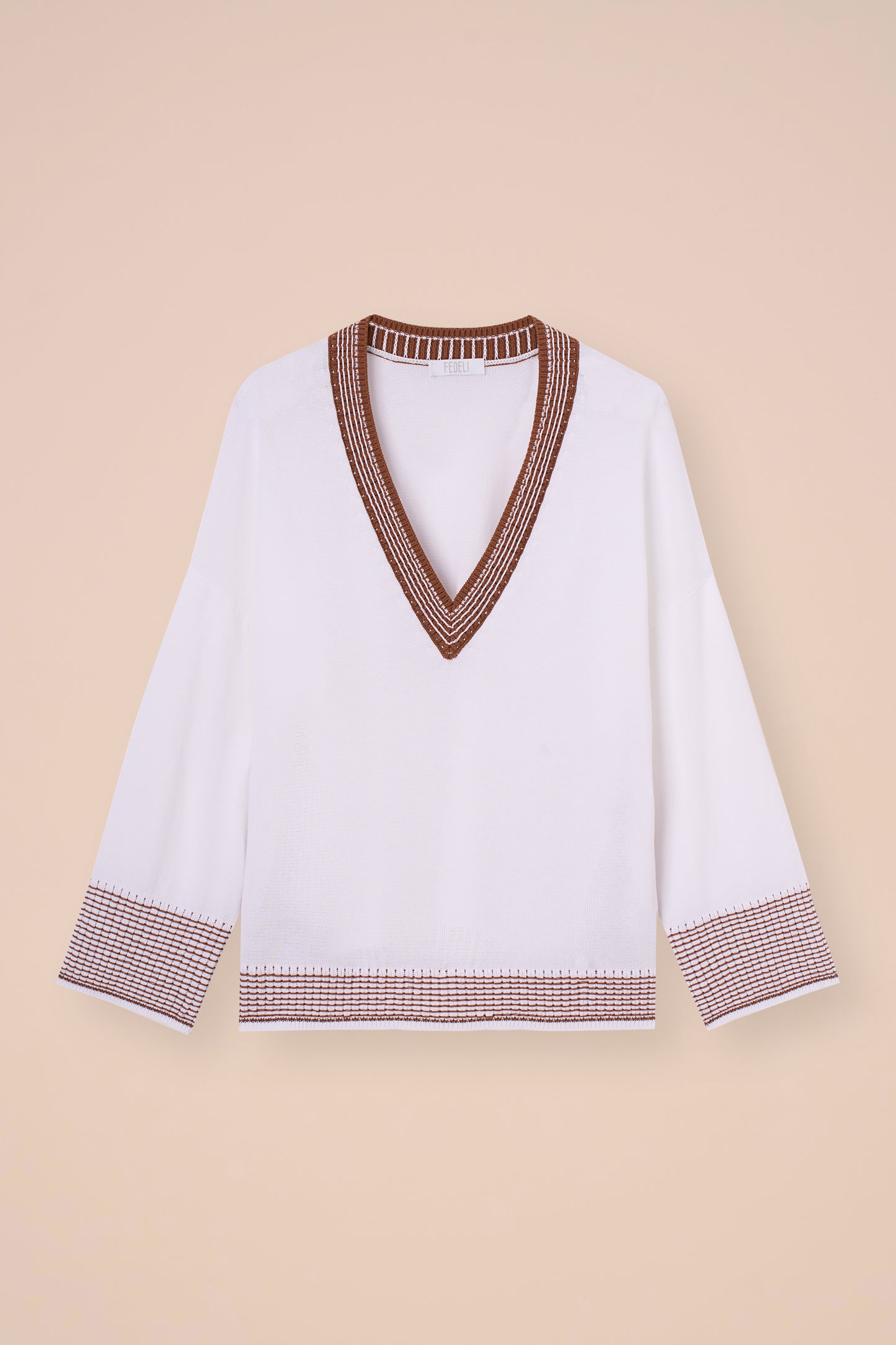 Morris Breeze maglia con scollo a V in cotone - MIDNIGHTBLUE