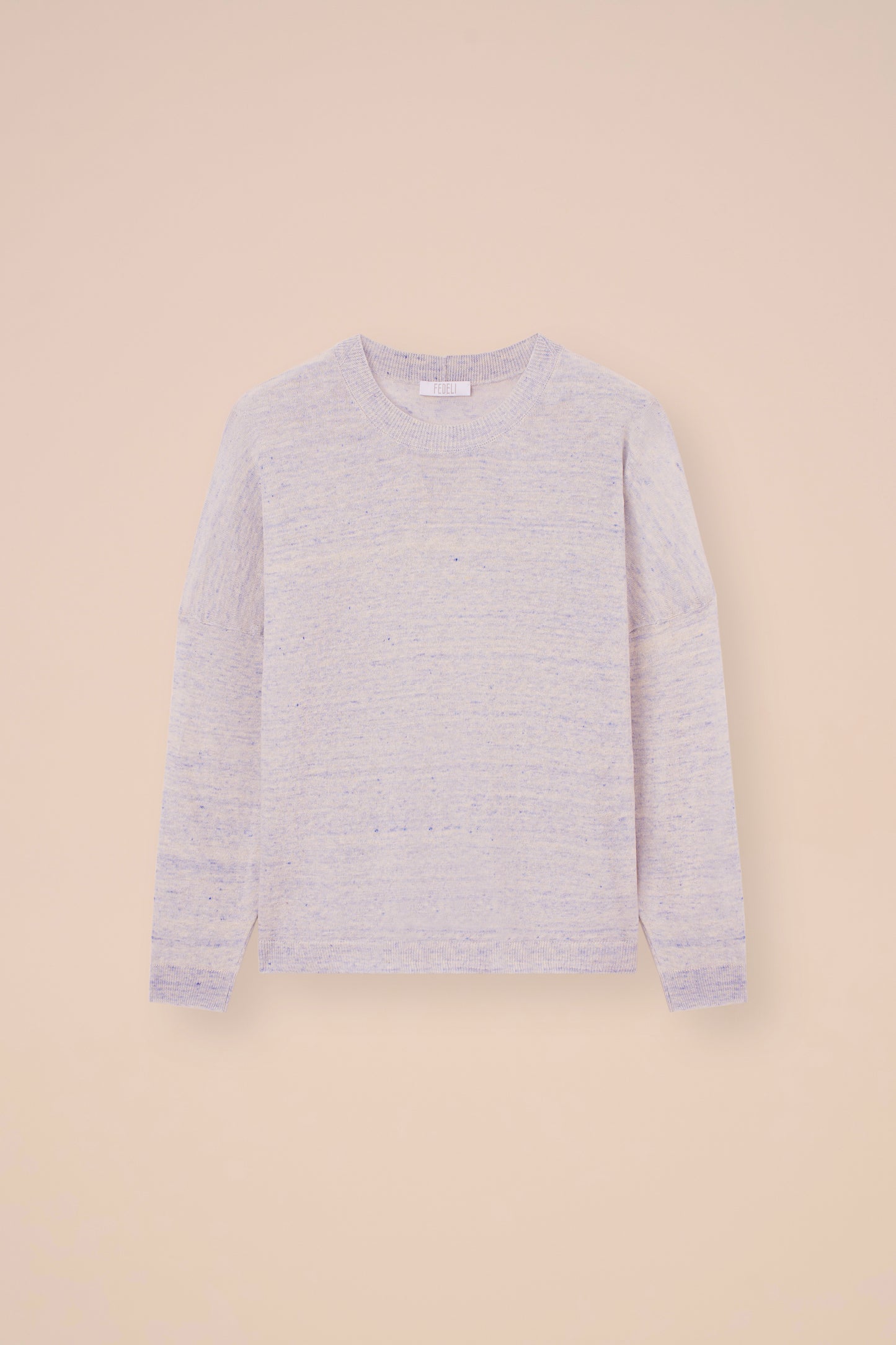 Lindsay Cairo maglia girocollo in cotone e lino - WHITE