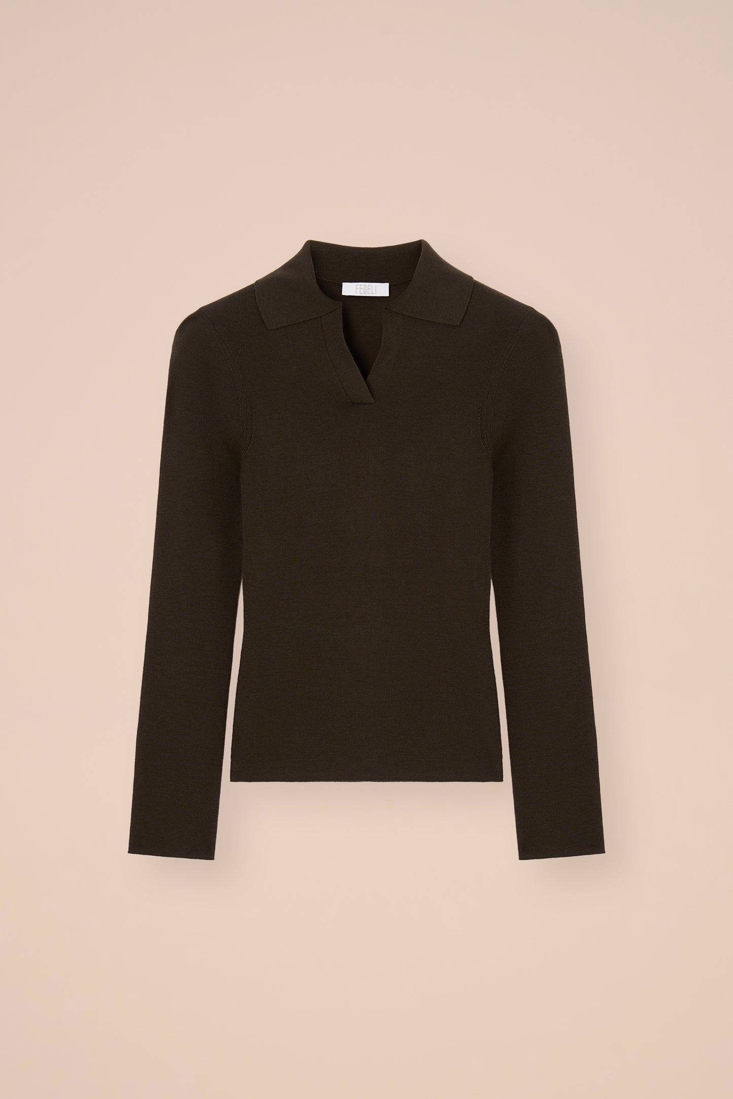 Lammie Pearly polo in cashmere e seta - OLIVEGREENMELANGE