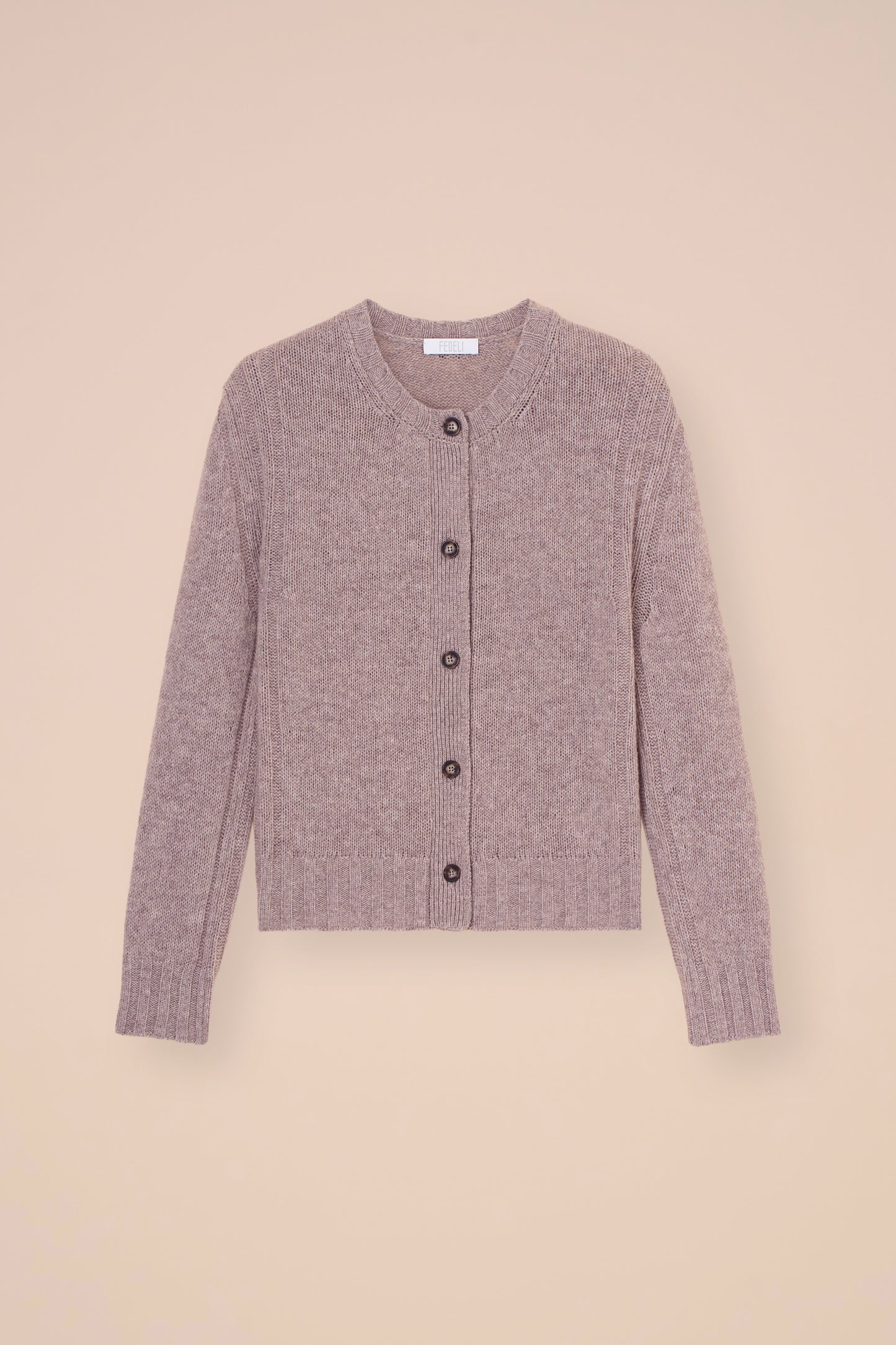 Hector cardigan in cashmere Feather - LIGHTDENIM