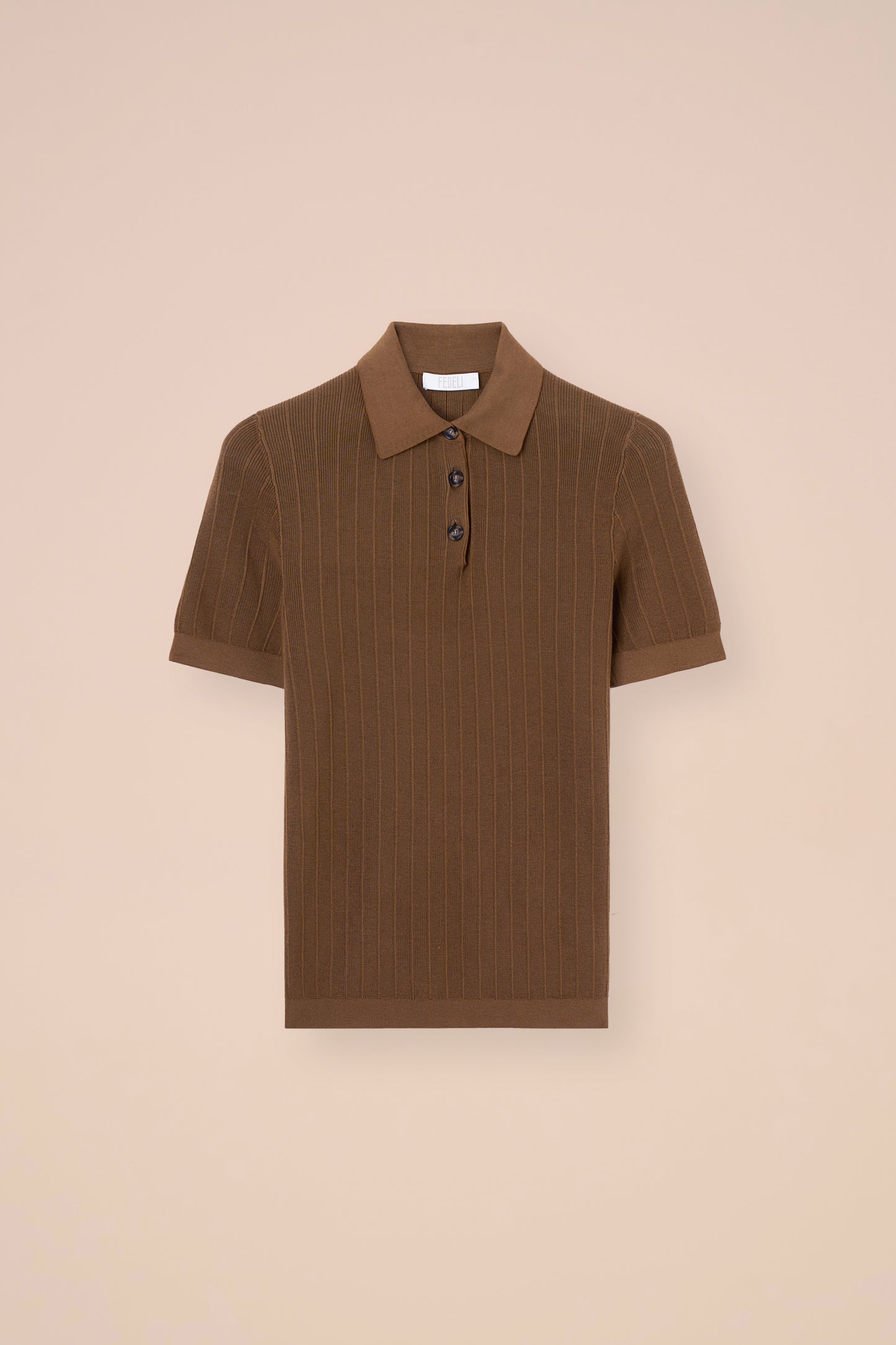 Koons Dusty Cotton Knit Polo - STEELBLUE
