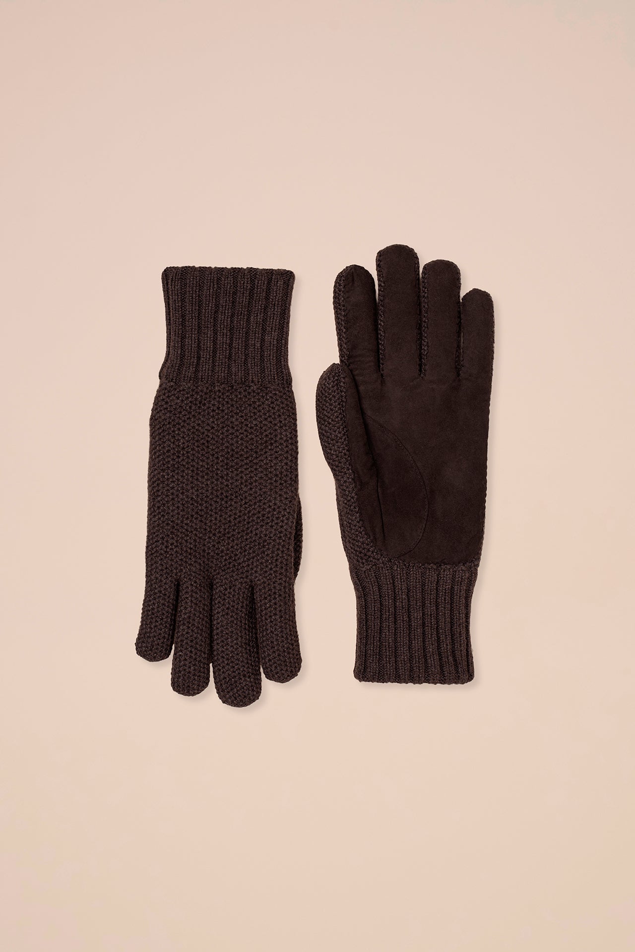 Aspen Cashmere and Suede Gloves - ANTHRACITEMELANGE