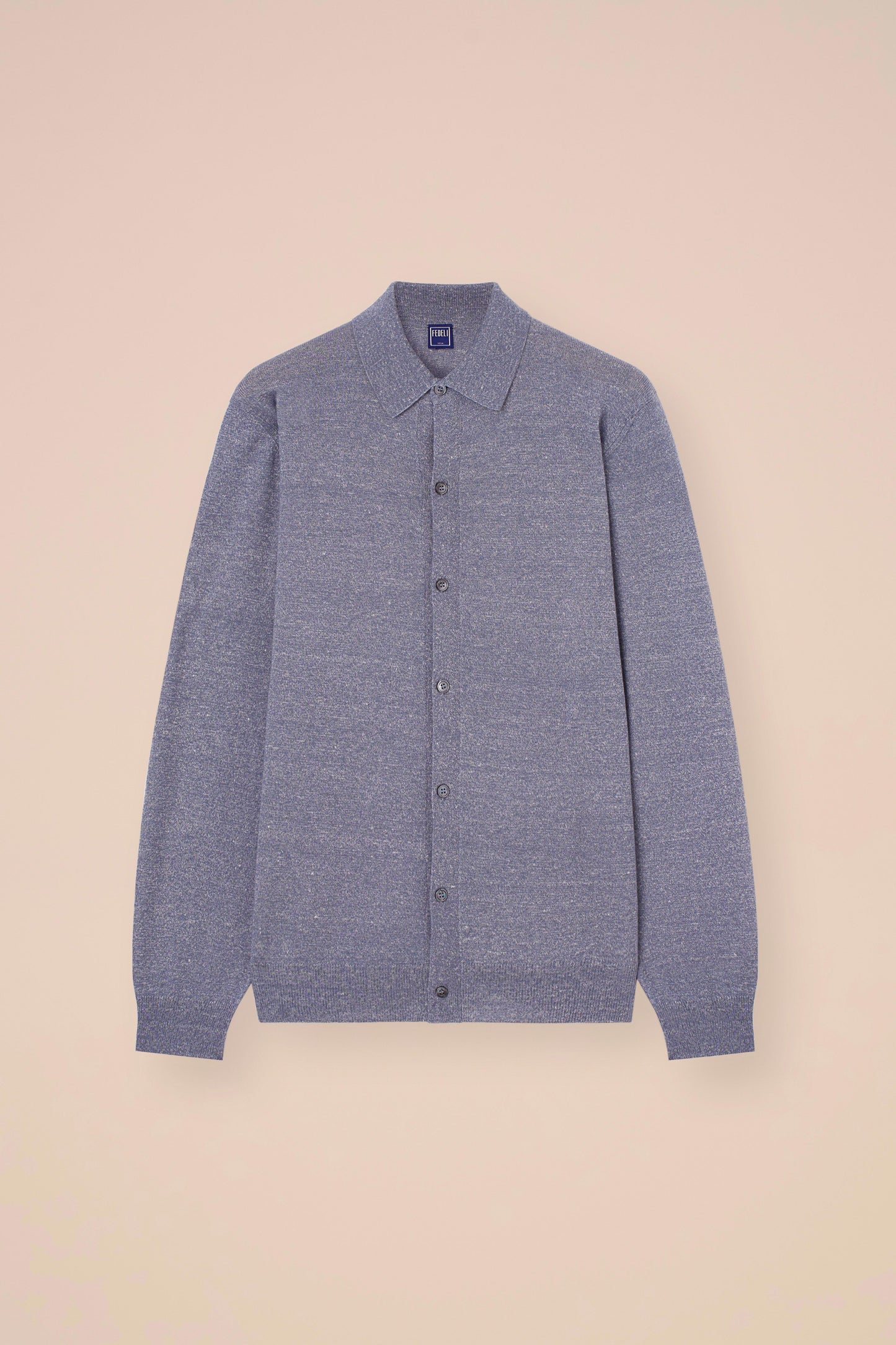 Cashmere and Linen Knit Shirt - OLIVEGREEN