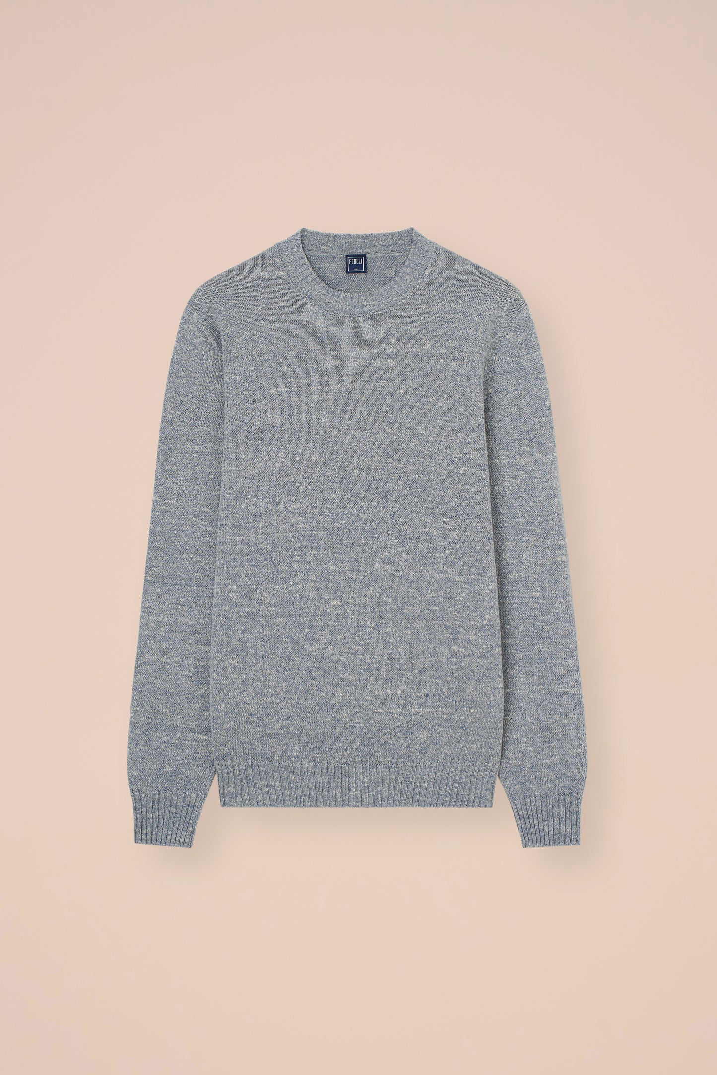 Argentina Linen Cotton and Silk Crewneck - OLIVEGREENMELANGE