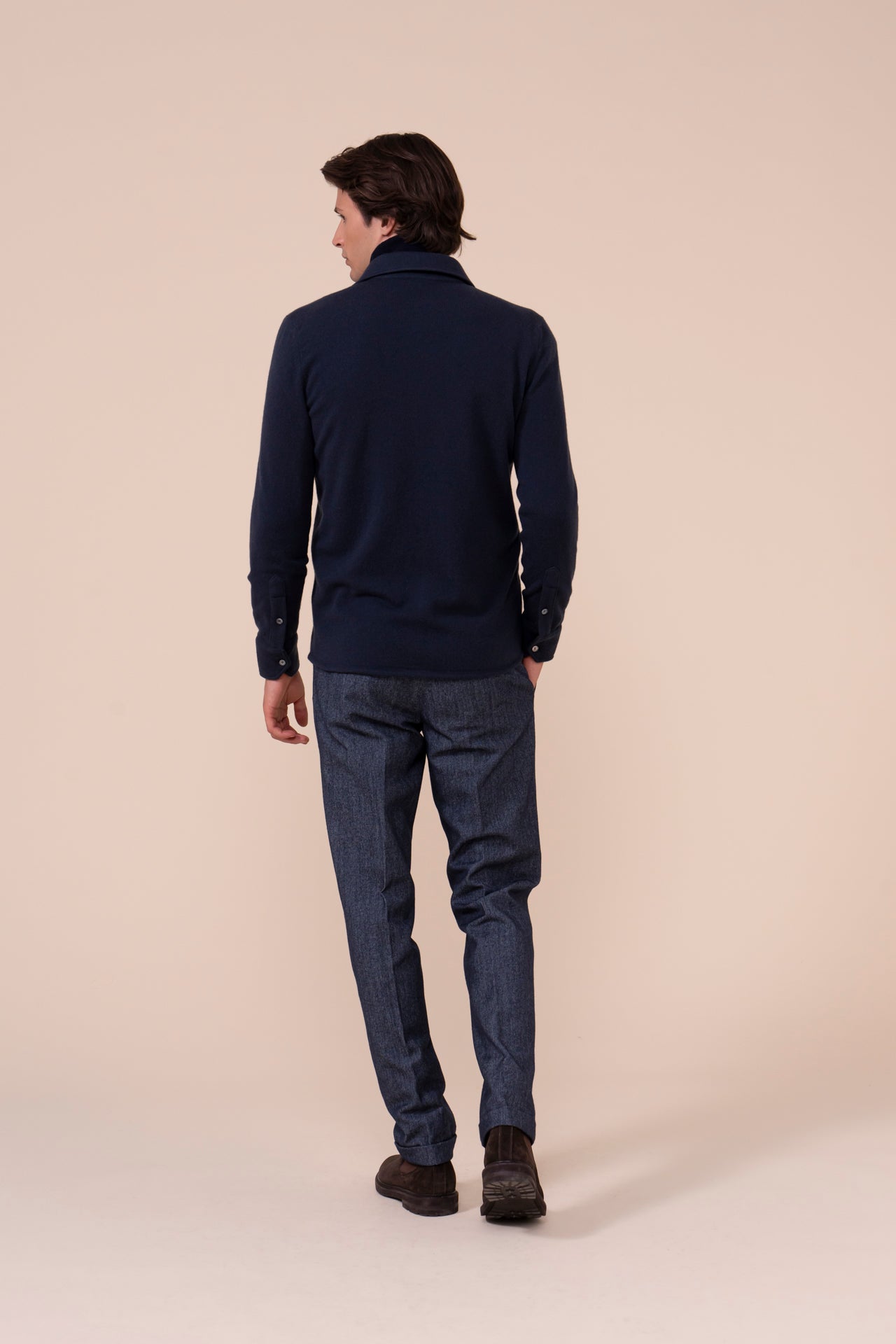 Corviglia overshirt in maglia di cashmere - STORM