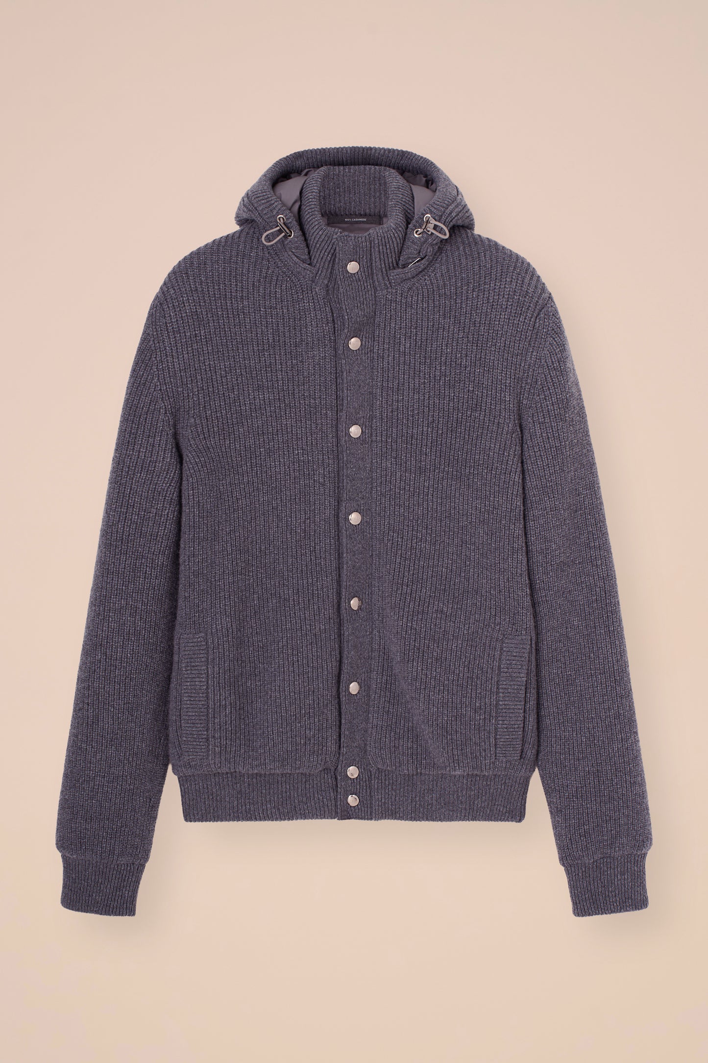 Cortina Cashmere Knit Bomber - STONEMELANGE