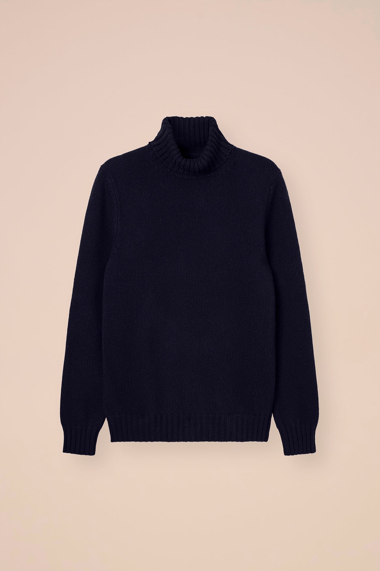 Oslo dolcevita in lana e cashmere - ANTHRACITE