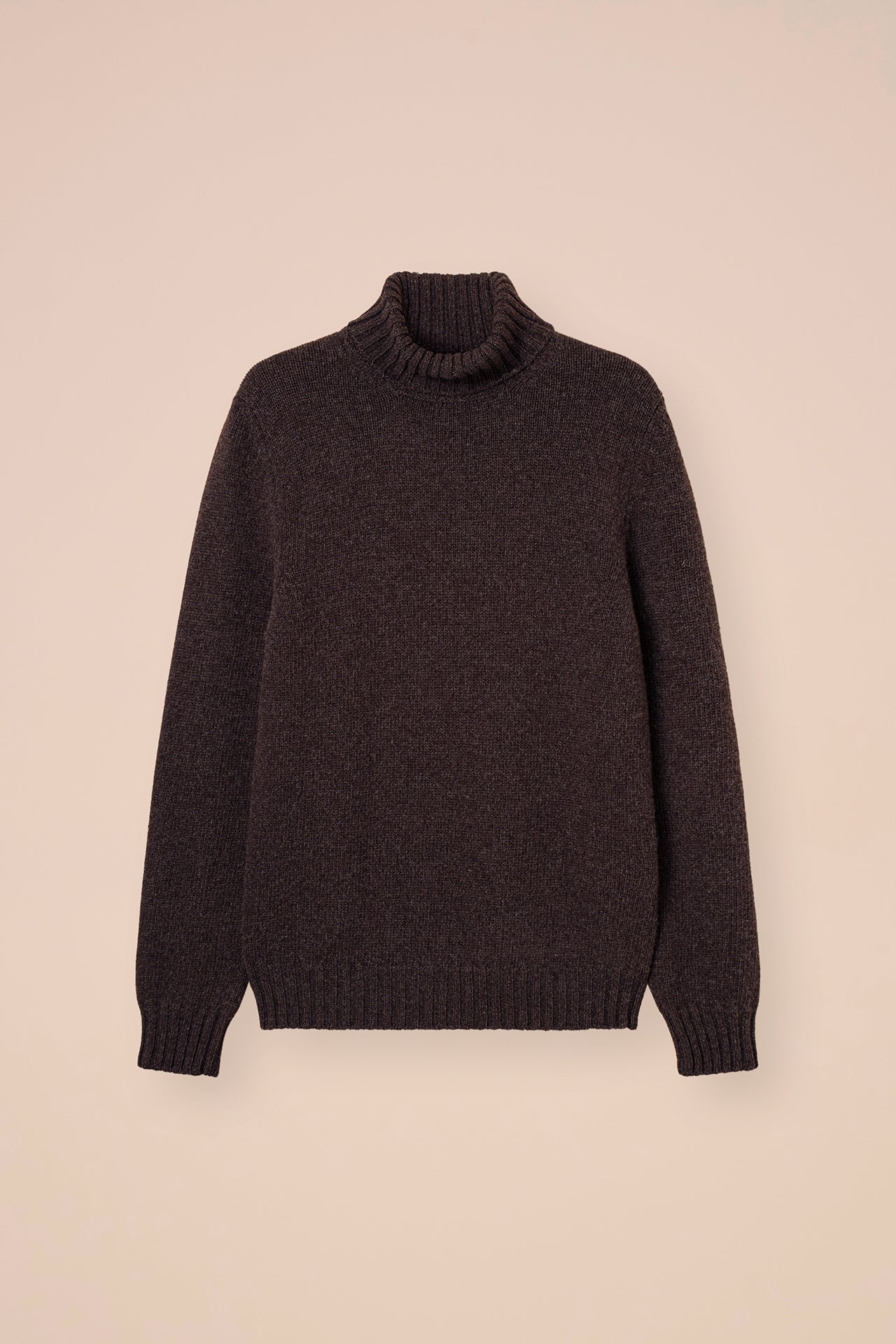 Oslo dolcevita in lana e cashmere - ANTHRACITE