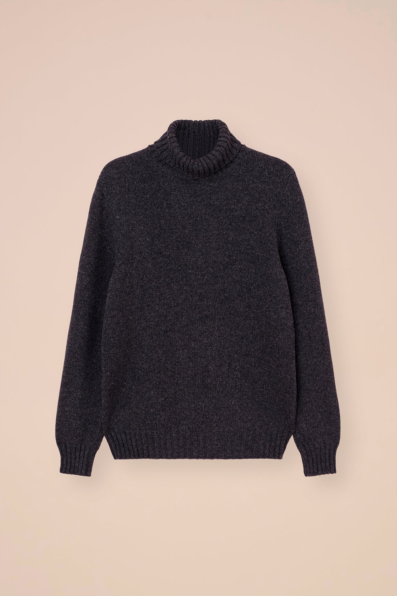Oslo dolcevita in lana e cashmere - ANTHRACITE