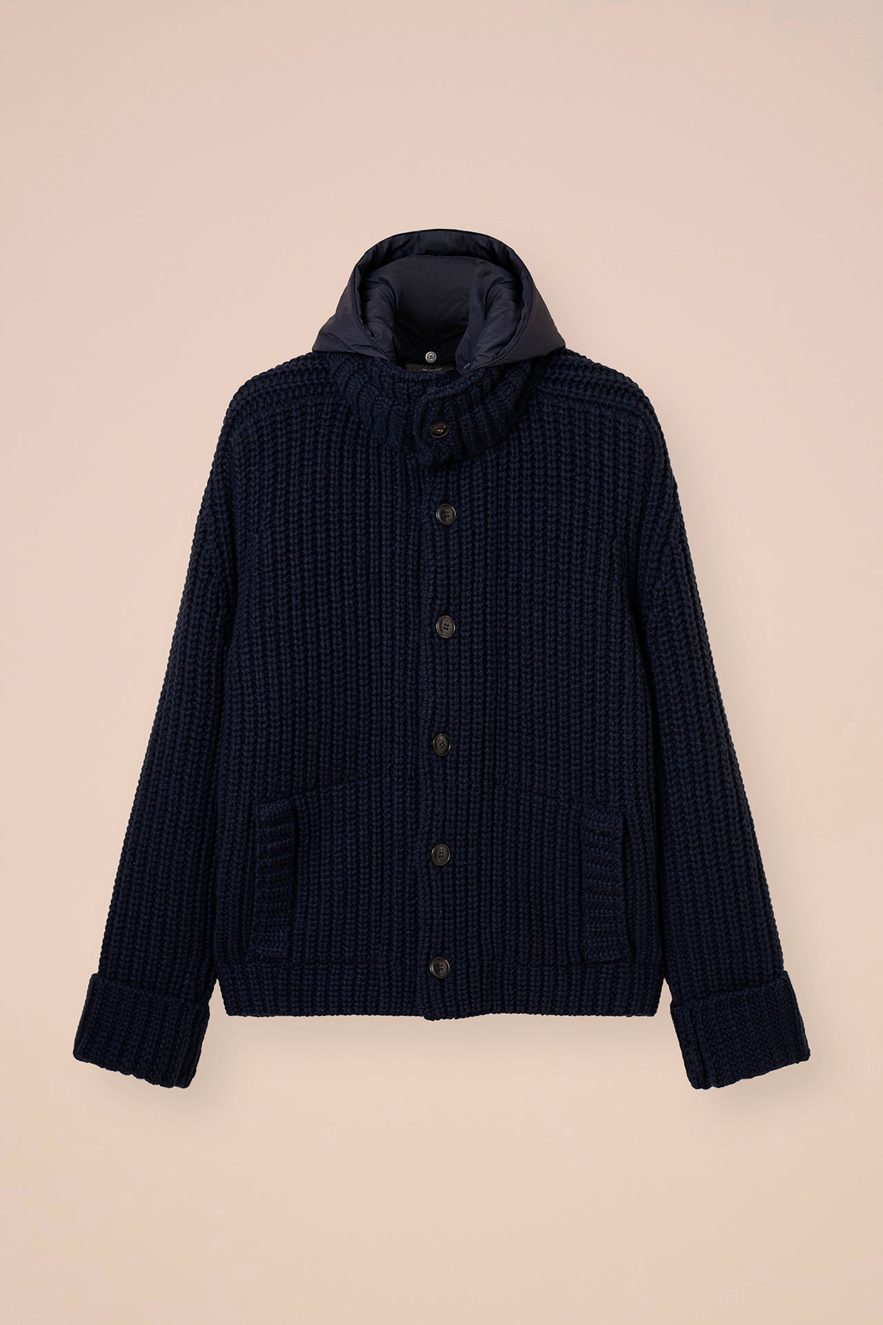 Davos Cashmere Tecknet Knit Bomber - CREAM