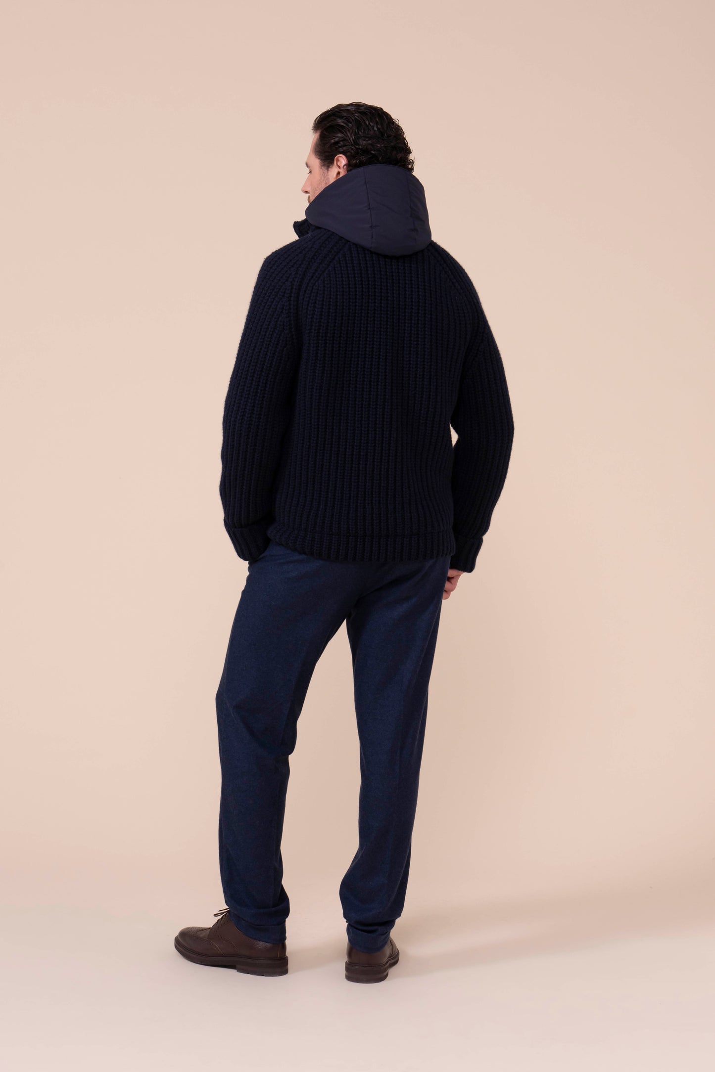 Davos bomber in cashmere - MIDNIGHTBLUE