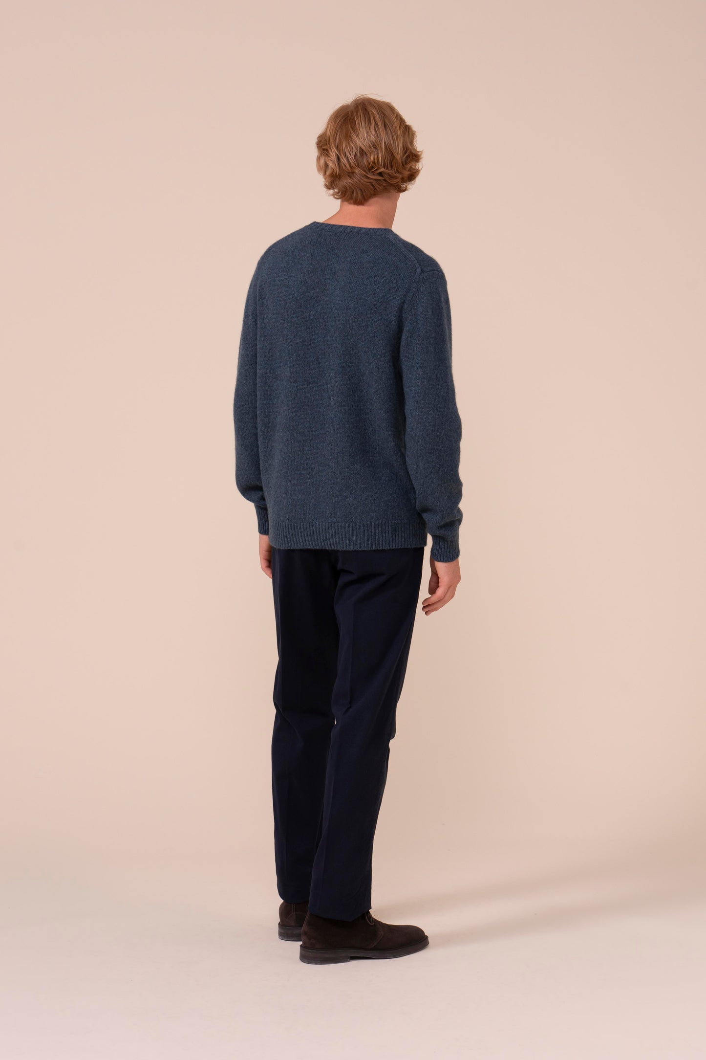 Argentina Twist Cashmere Crewneck - PETROLEUM