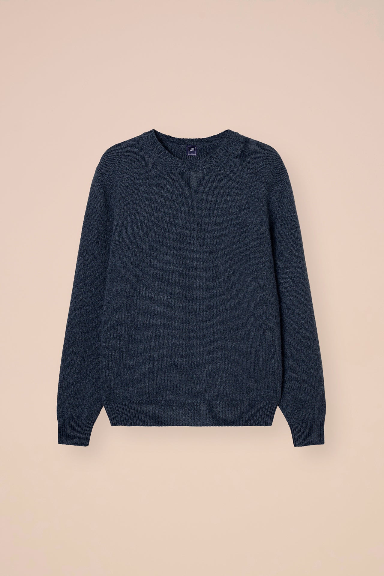 Argentina Twist Cashmere Crewneck - PETROLEUM