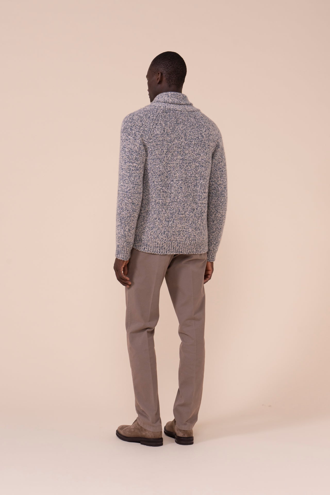 Stanley Scotland cardigan in cahsmere con bottoni - PETROLEUM