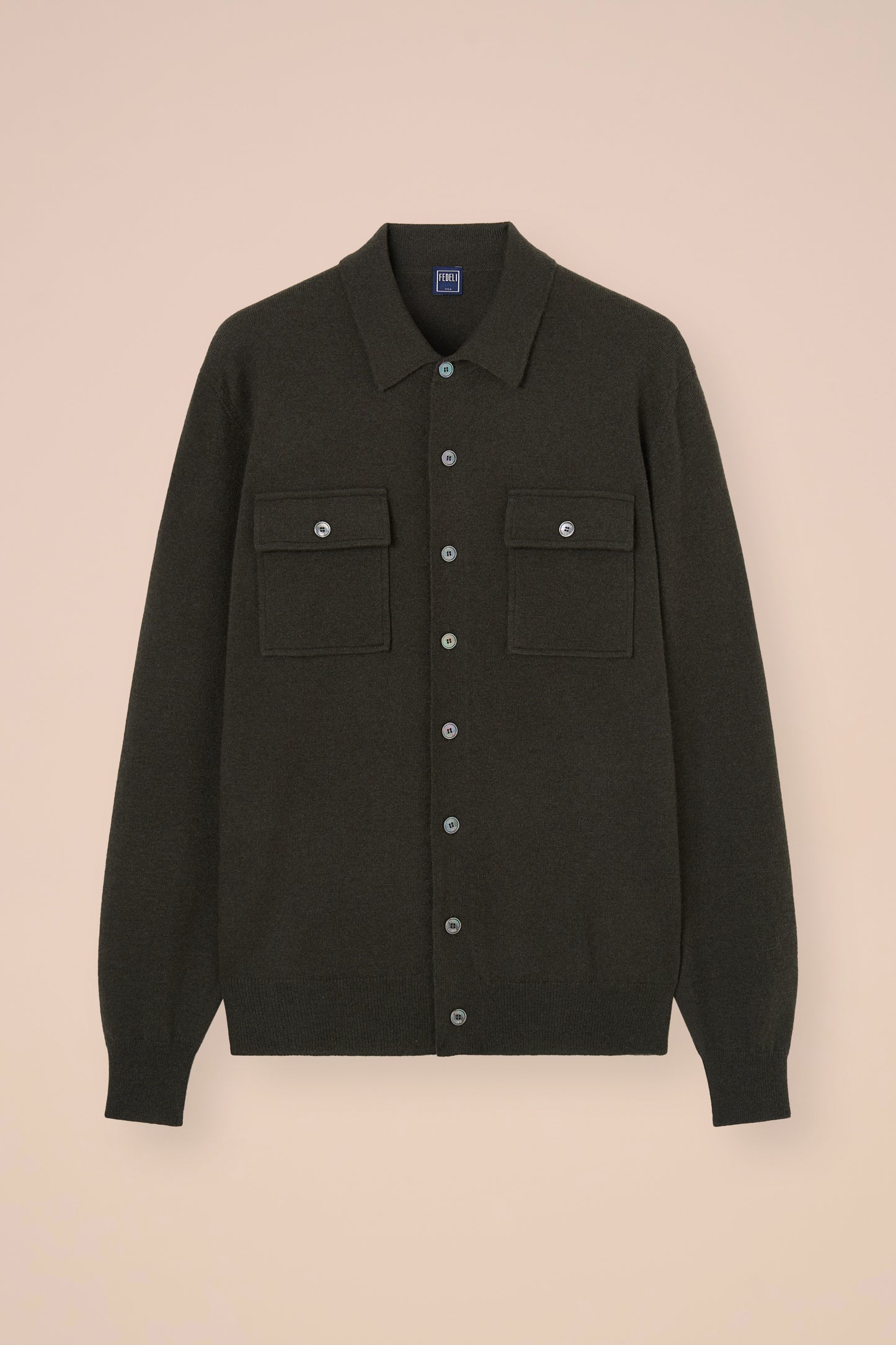 Logan Cashmere Shirt - DARKCHOCOLATE