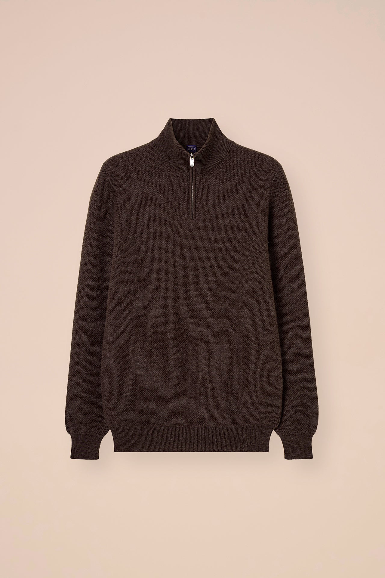 Ape maglia in cashmere a mezza zip - GRAY