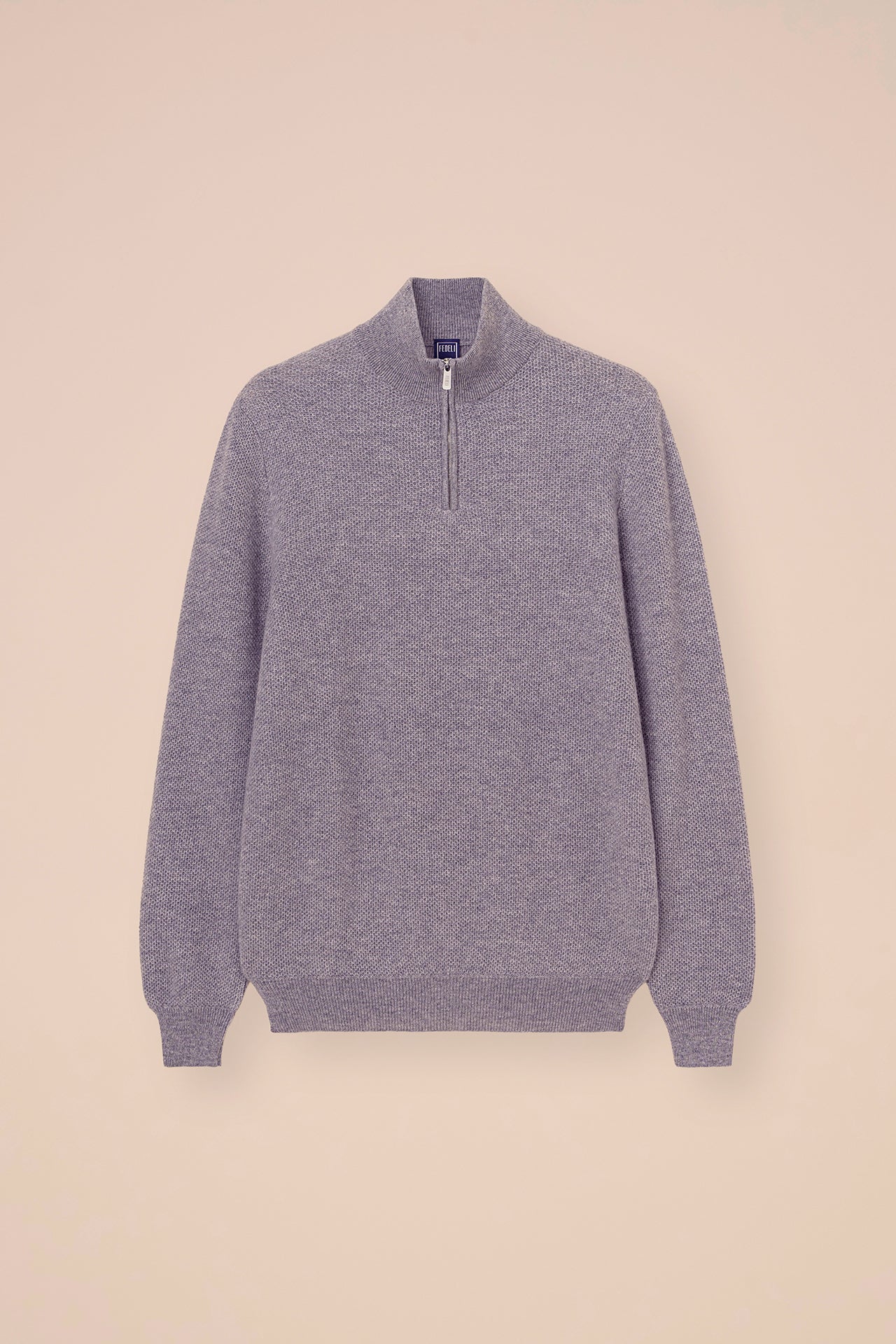 Ape maglia in cashmere a mezza zip - GRAY