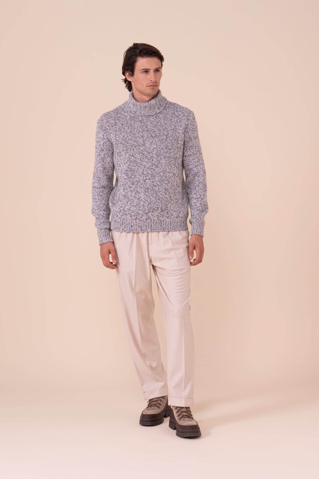 Derby Cashmere Seven Colors Turtleneck - ICE