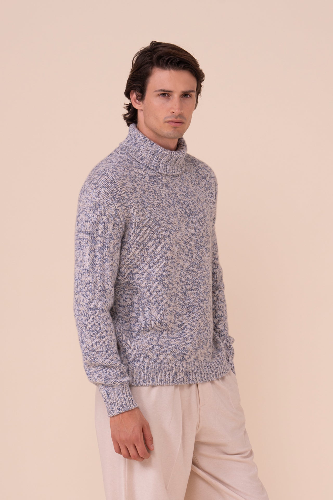 Derby Cashmere Seven Colors Turtleneck - ICE