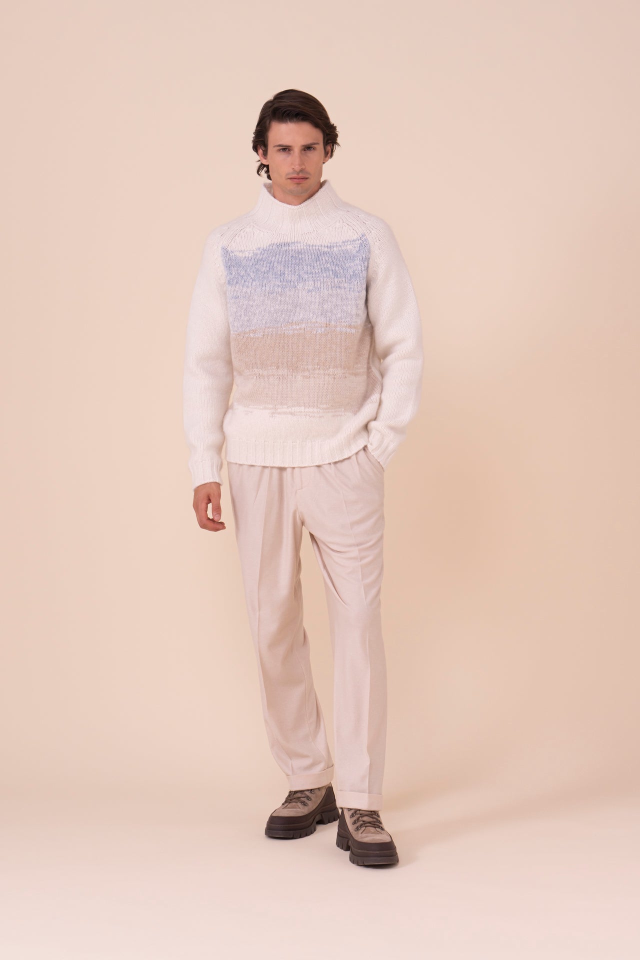 Lavaredo Cashmere Intarsia High Neck - V.U.