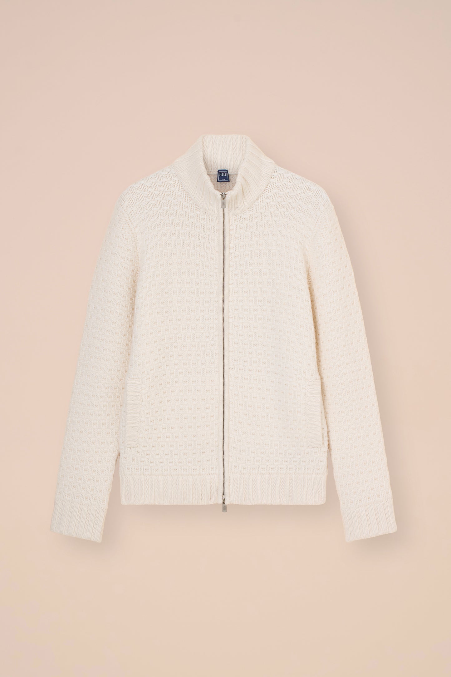 Point maglia in cashmere con zip - LIGHTDENIM