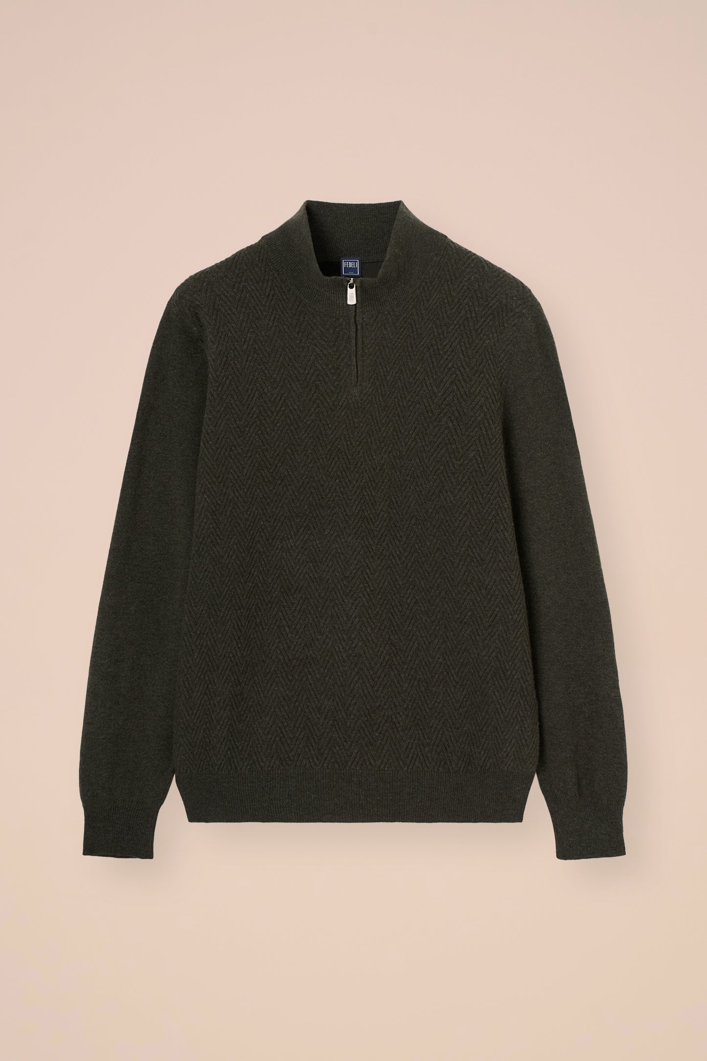 Arrow maglia a mezza zip in blend di lana - CREAM