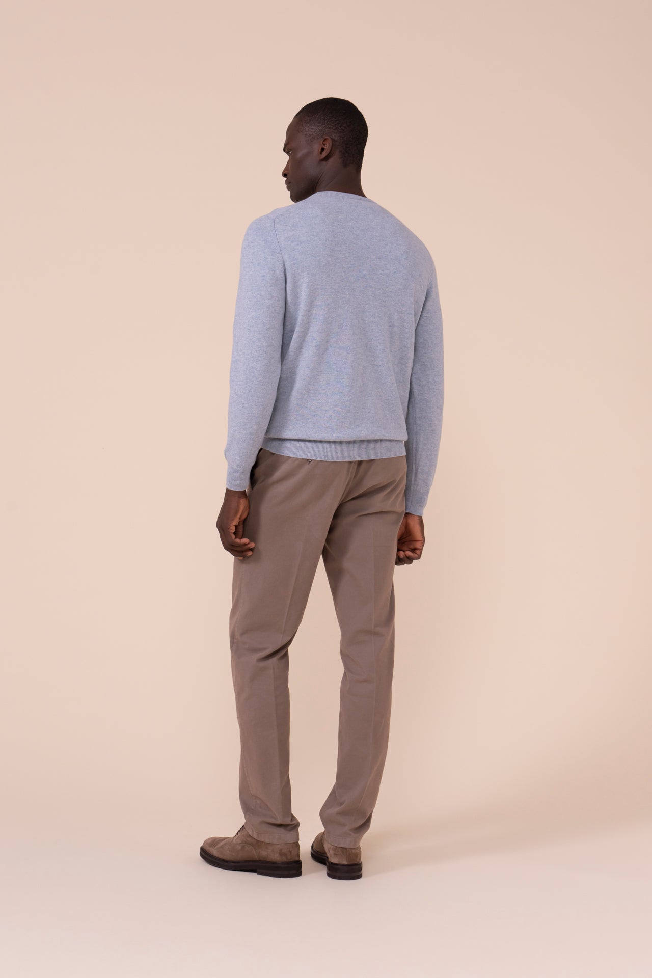 Pull slim v-neck in cashmere - WAVEMELANGE
