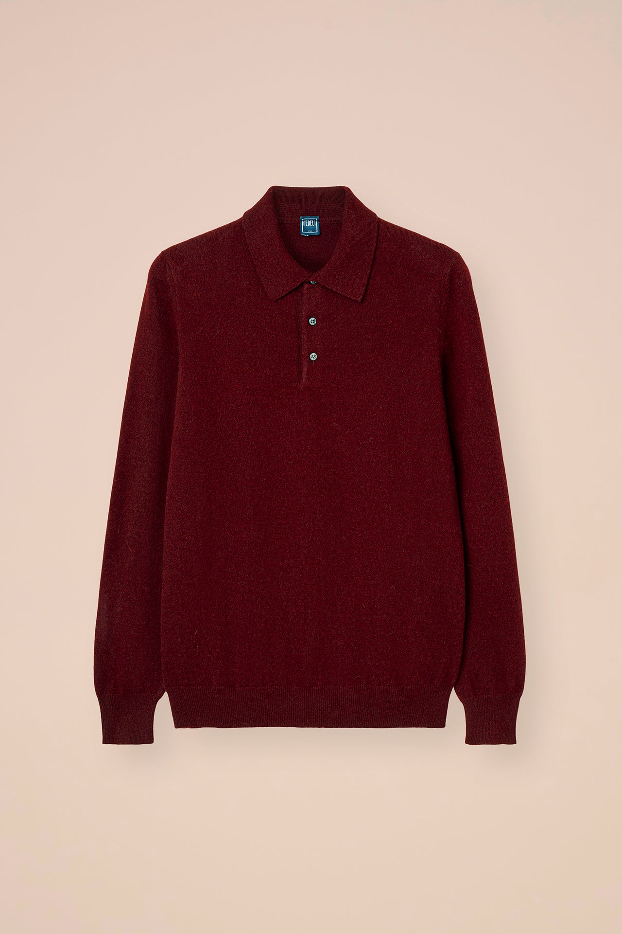 Sportman polo in cashmere e seta - MERLOT